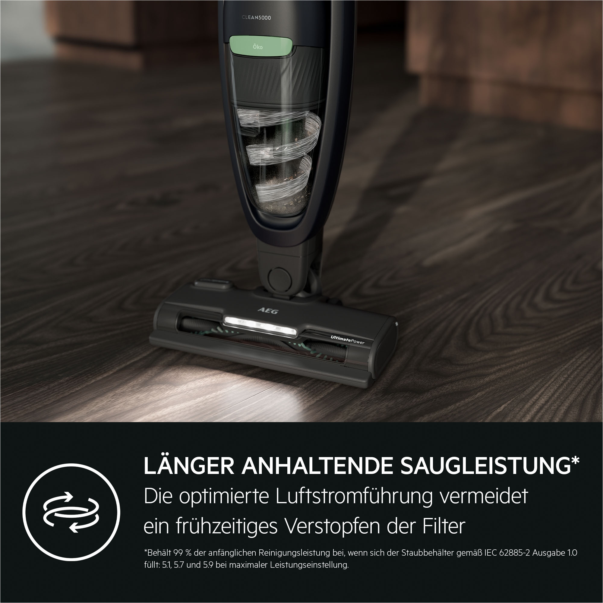 AEG Akku-Hand-und Stielstaubsauger »CLEAN 5000 ÖKO (AS52B21OKO)« 2in1, leise 79 dB(A), 74 % Recyclingmaterial, bis zu 50 Min. Laufzeit