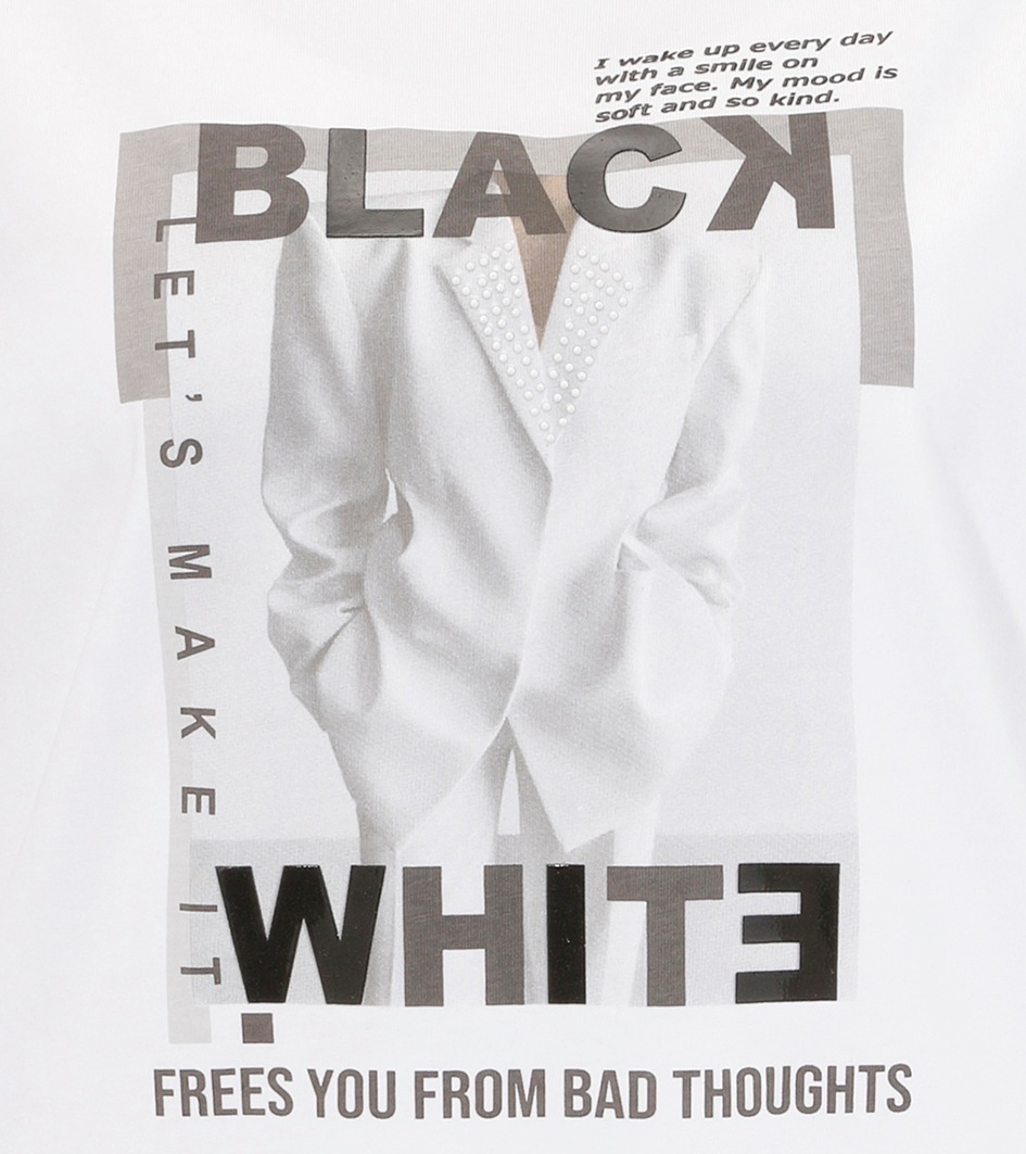Aniston CASUAL T-Shirt, mit kleinen Zierperlen im Frontdruck