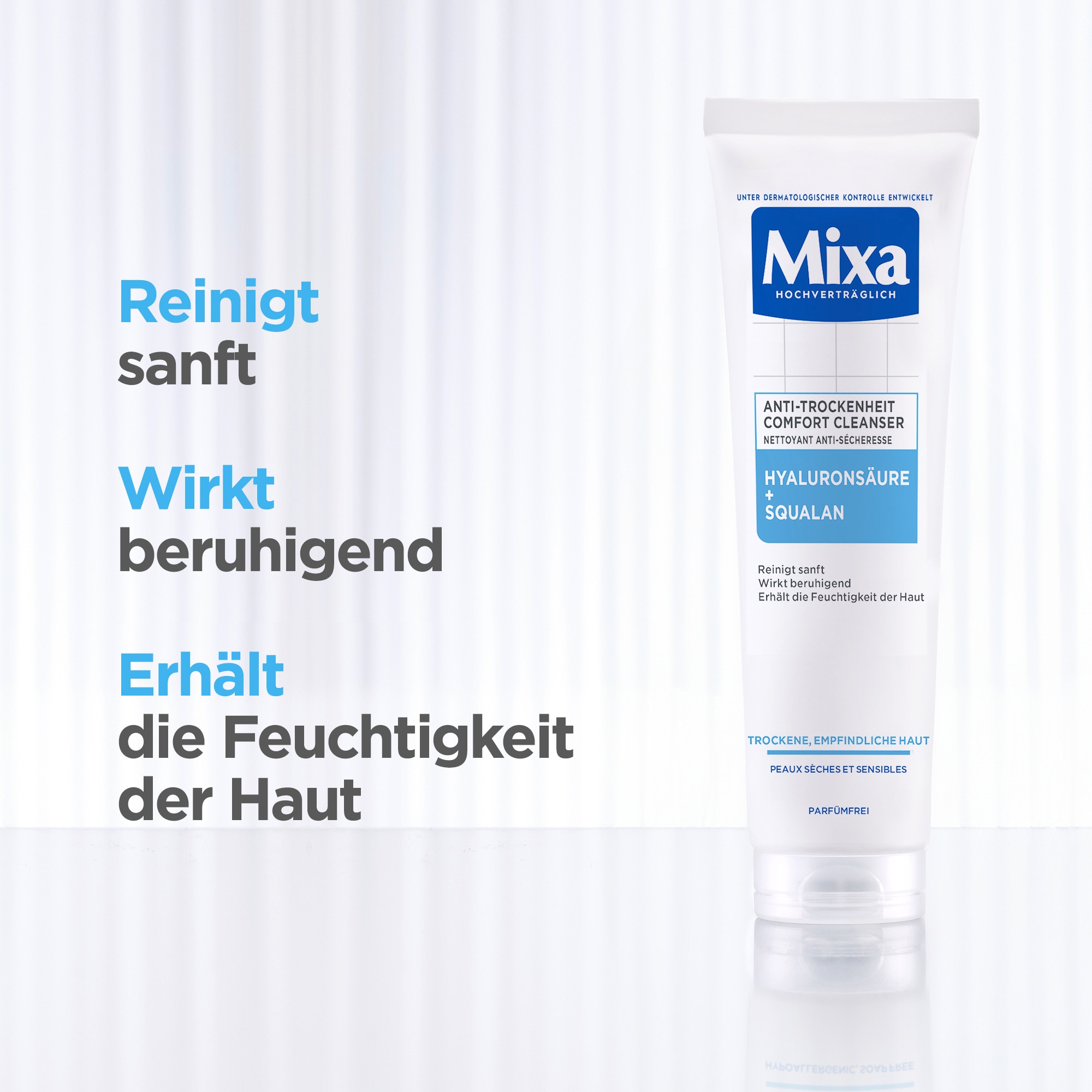 Mixa Gesichts-Reinigungsfluid »Mixa Anti-Trockenheit Comfort Cleanser«, mit hoher Wirkungskraft