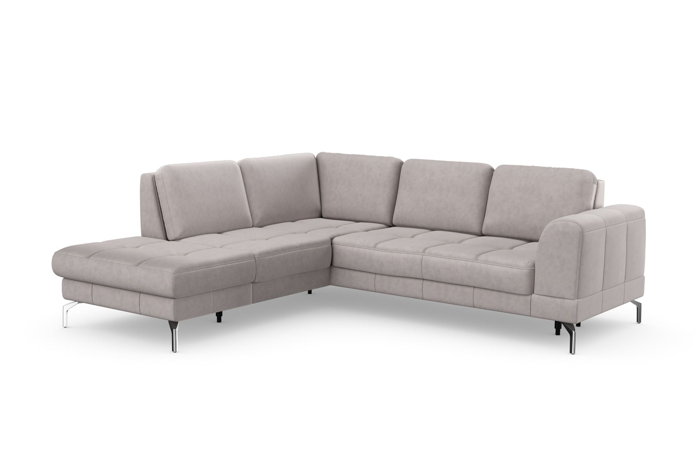sit&more Ecksofa »Bendigo L-Form« inklusive Sitztiefenverstellung, Bodenfreiheit 15 cm, in 2 Fußfarben