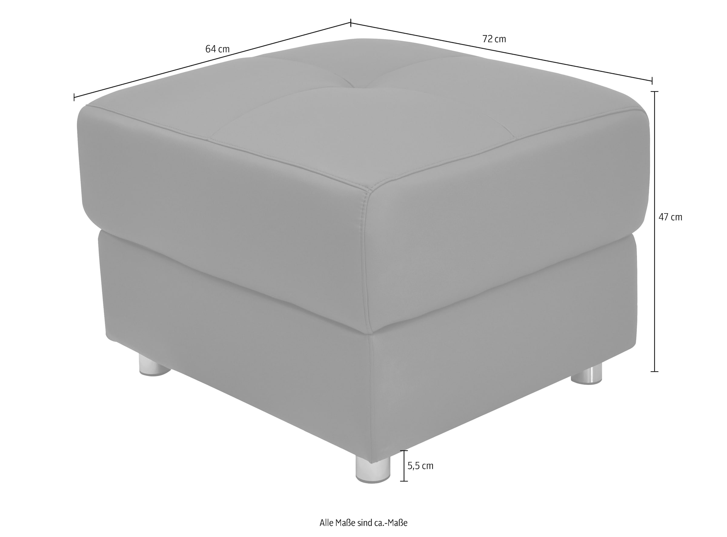 PLACES OF STYLE Polsterhocker »Pareli« mit komfortablen Federkern und Stauraum