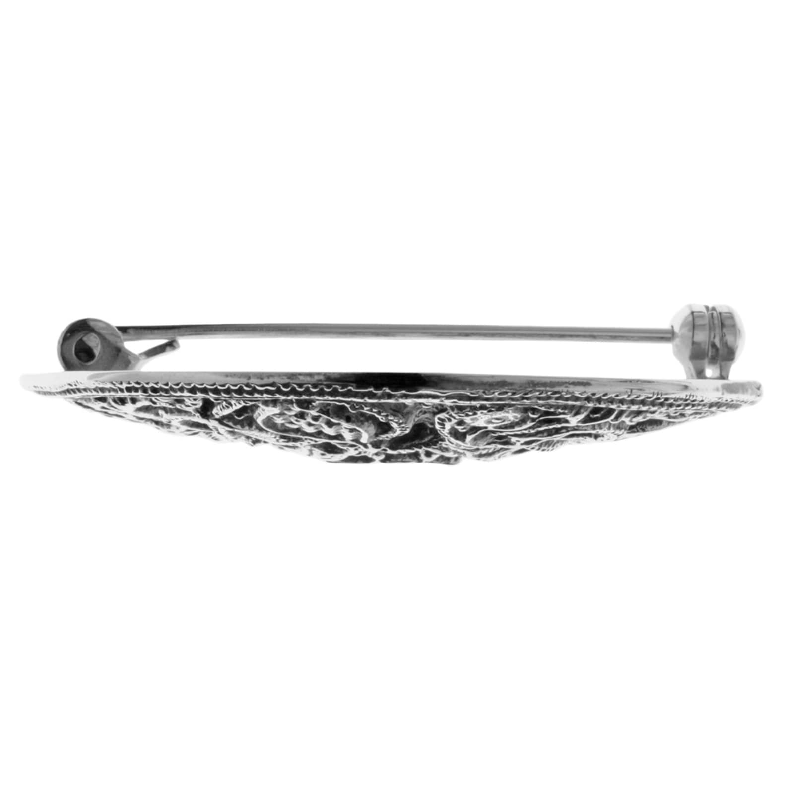 OSTSEE-SCHMUCK Brosche »- Hiddensee 42 mm rund - Silber 925/000 -,«