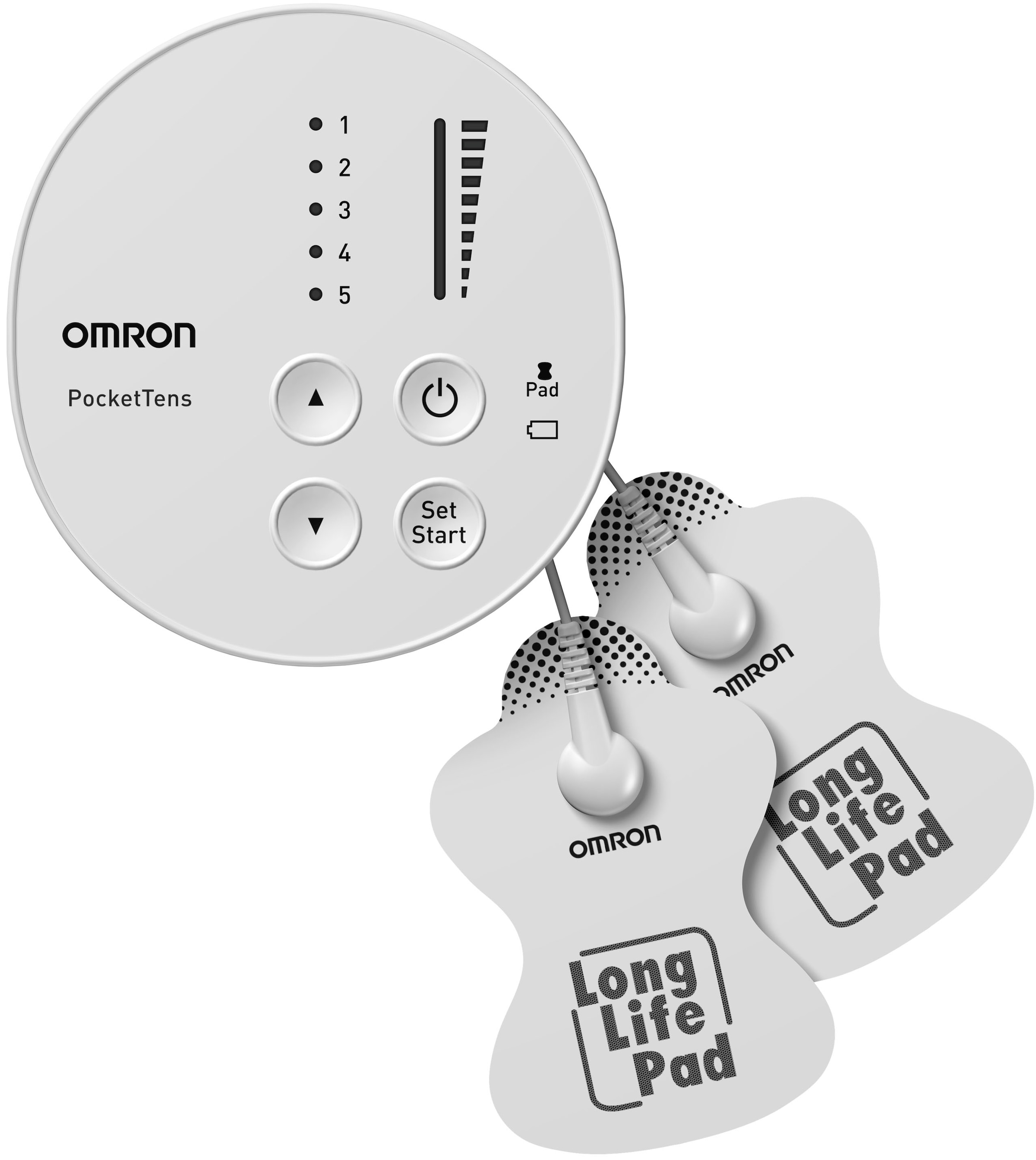 Omron TENS-Gerät »PocketTens«, (5 tlg.), leistungsstarkes, tragbares TENS-Gerät, das in die Handfläche passt