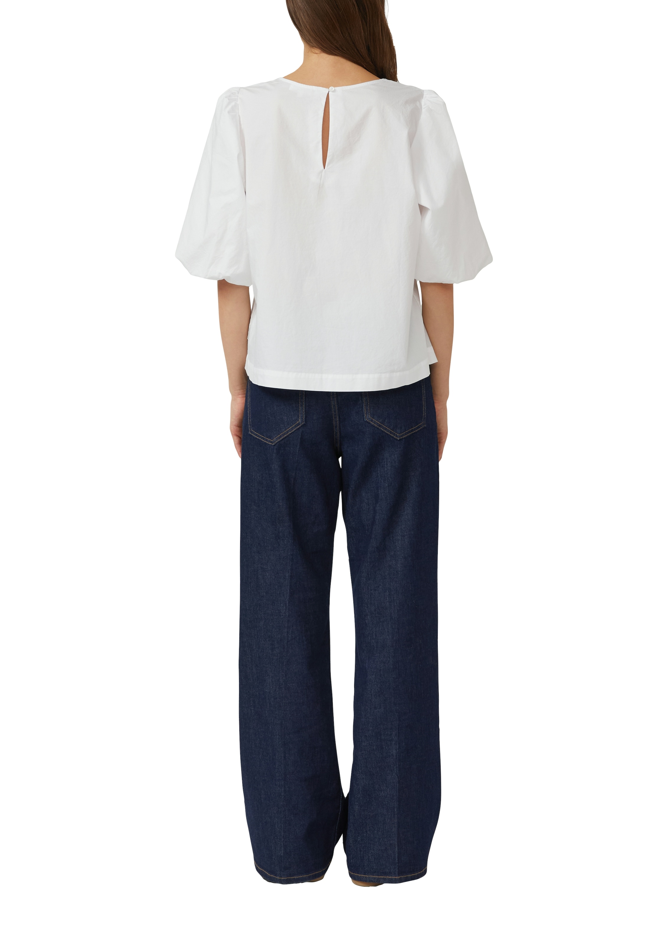 s.Oliver Schlupfbluse mit weitem Hallbarm und Knopfvershcluss