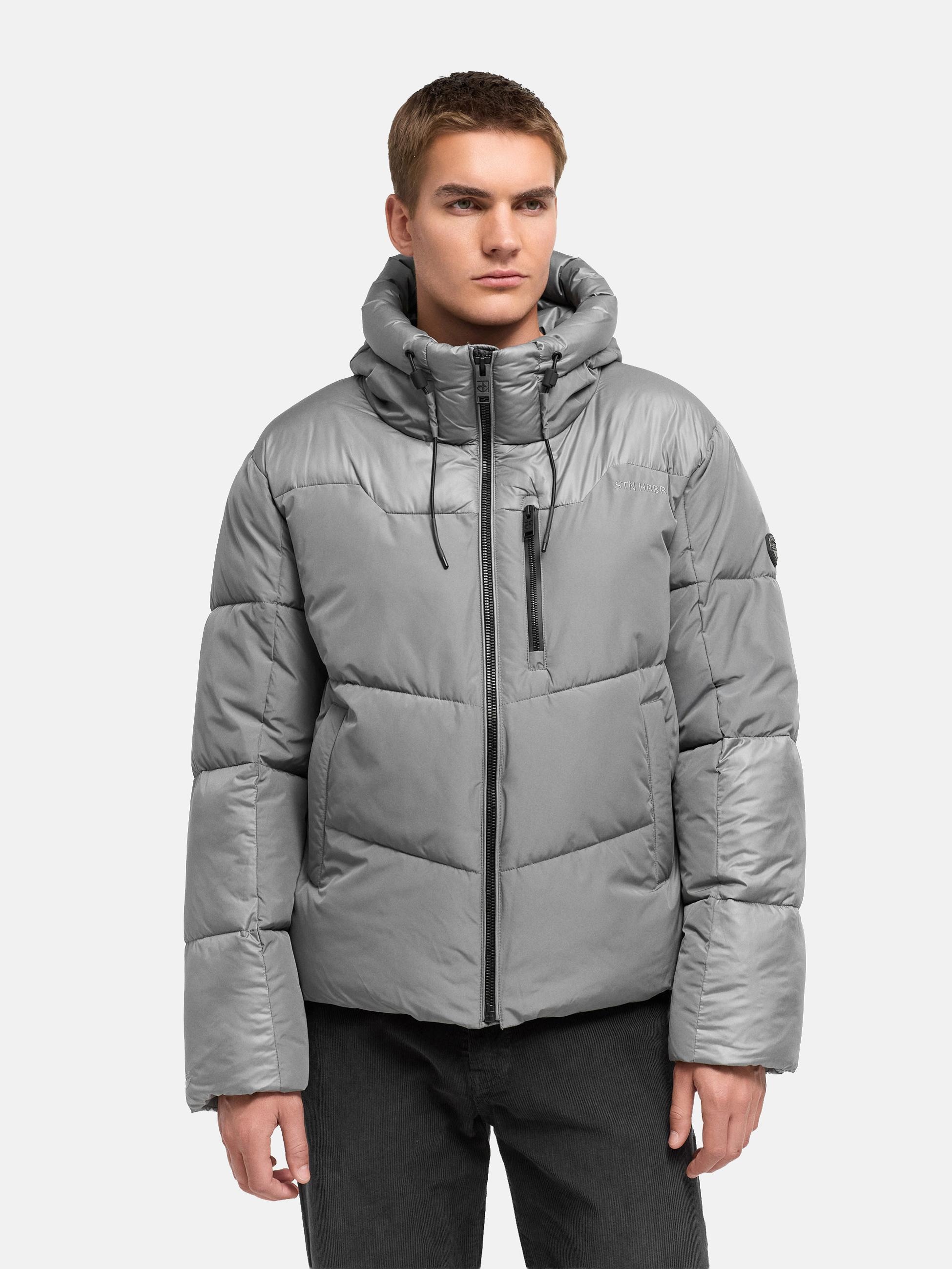 Stone Harbour Steppjacke »Steppjacke Kiaan XX« mit Kapuze Warme Herren Winterjacke in Materialmix