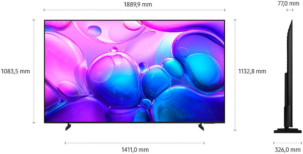 Samsung QLED-Fernseher »GQ85Q6FAAU«, 4K Ultra HD, Smart-TV, Quantum HDR, Knox Security, Art Store, 3D Sound, Gaming Hub, AI TV