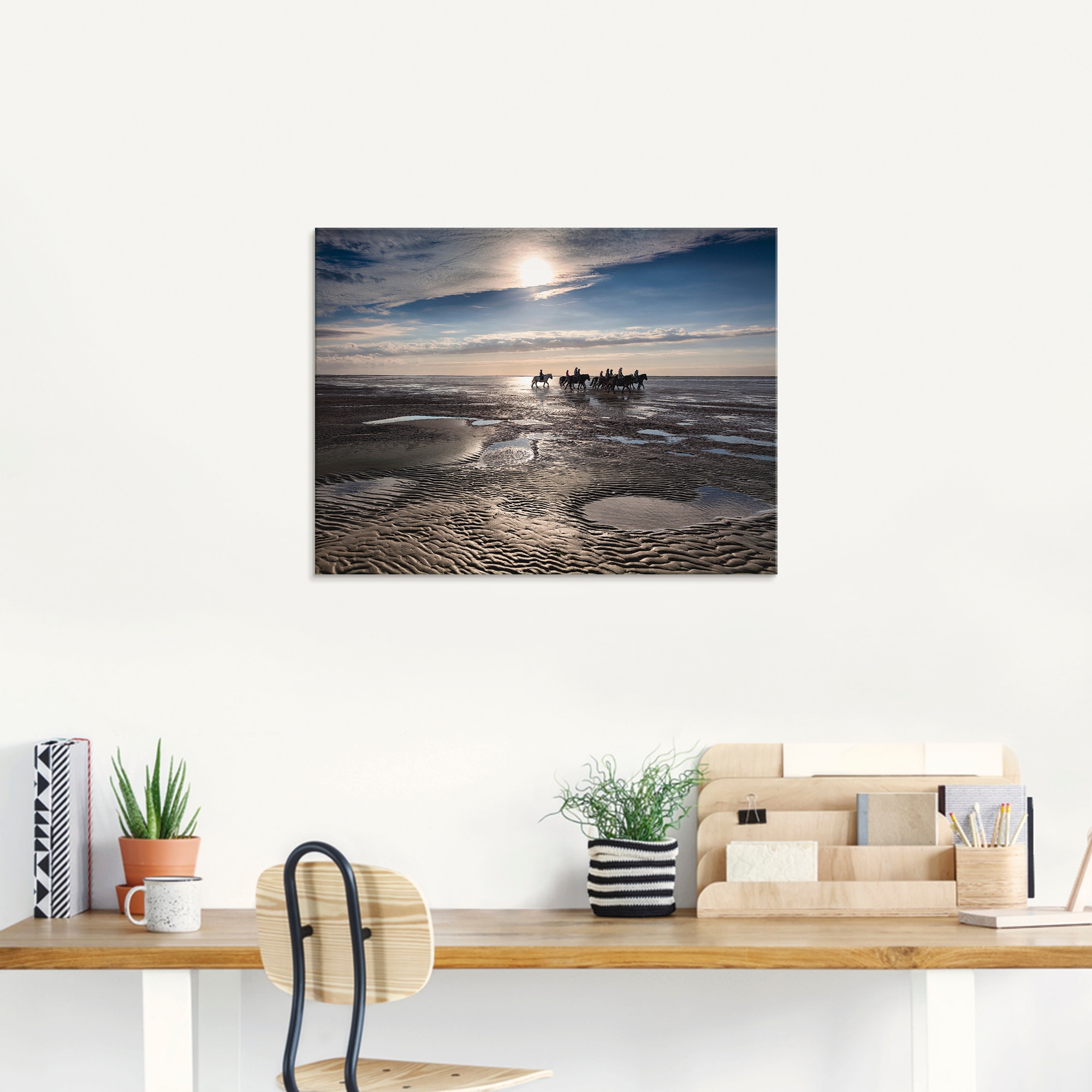 Artland Glasbild »Freiheit am Meer« Strand 1 Stk. tlg. in verschiedenen Größen