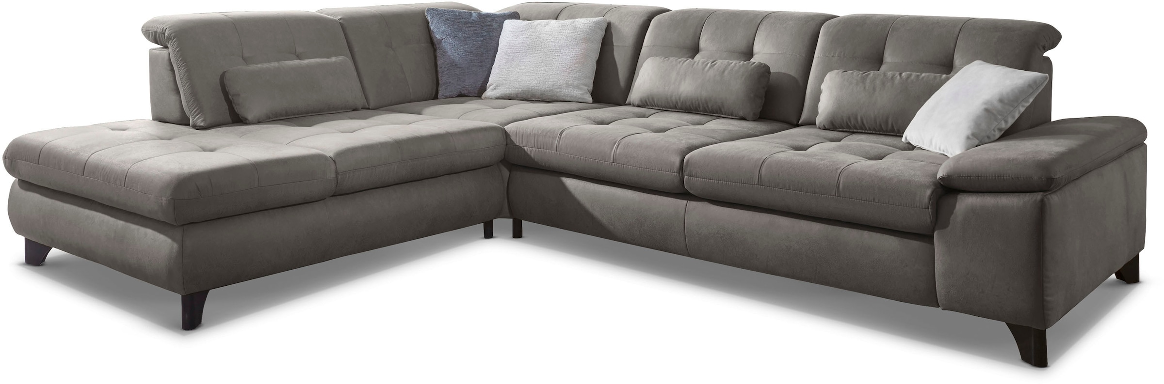 Die PlanBar Ecksofa »MP-IN18012 L-Form mit Federkern-Polsterung« mit Sitztiefenverstellung, optional Kopfteilverstellung & Bettfunktion