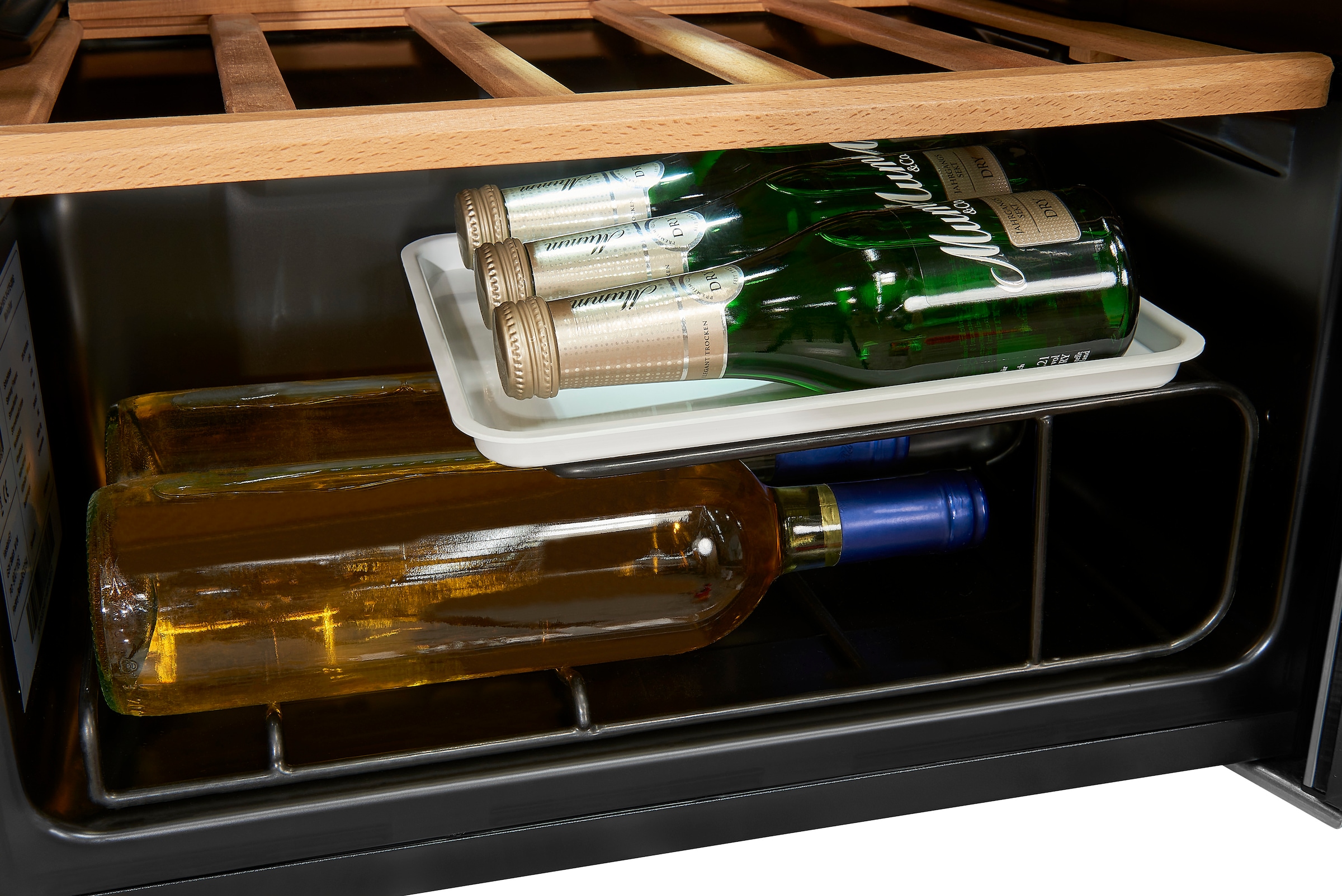 exquisit Weinkühlschrank »WS1-24-GTE-030G schwarzPV«, für 24 St. Standardflaschen á 075l