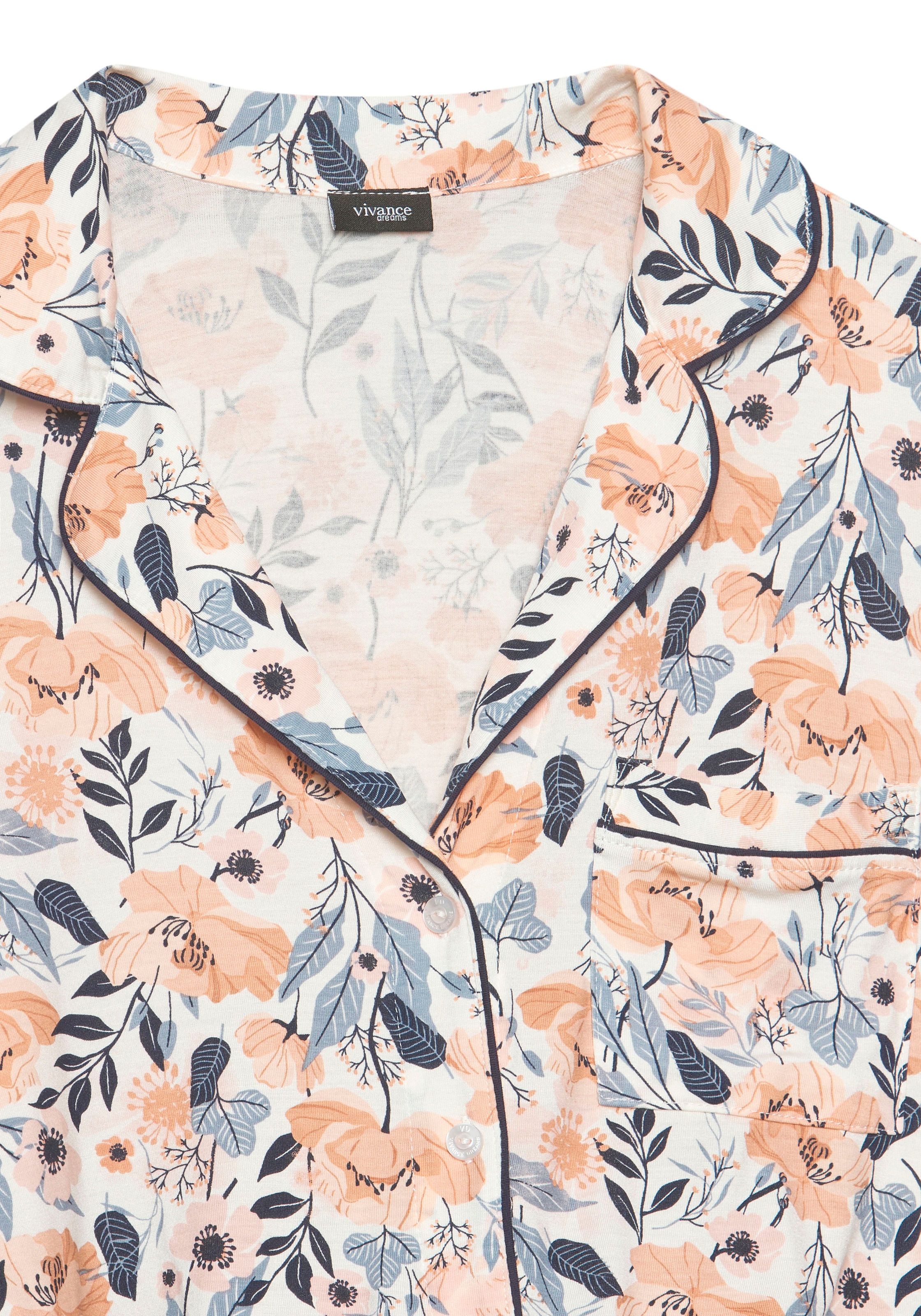Vivance Dreams Umstandspyjama 2 tlg. Schöner Allover-Print