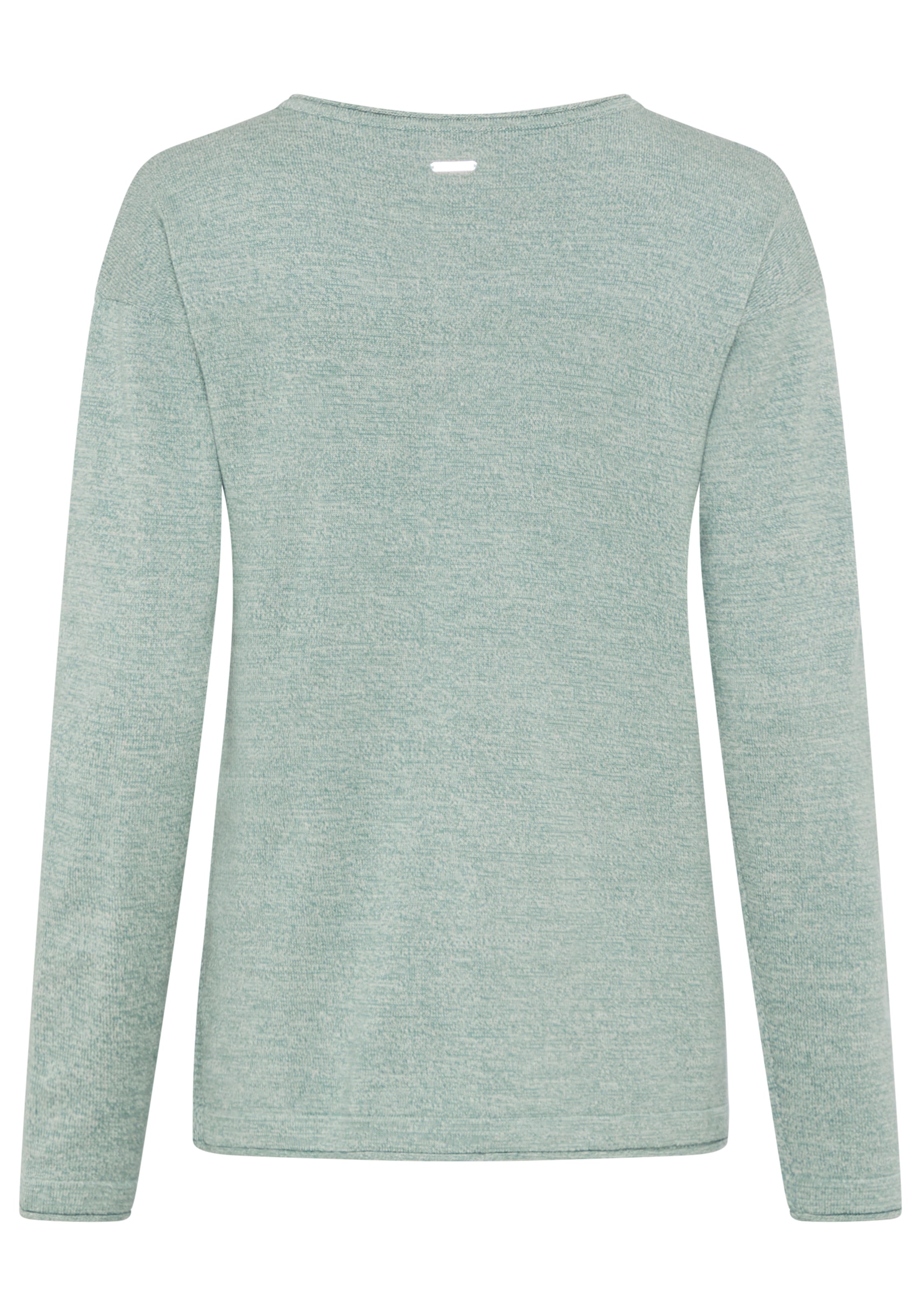 Laura Scott Strickpullover »mit U-Boot-Ausschnitt, figurumspielende Passform« aus Strukturstrick, in melierter Optik