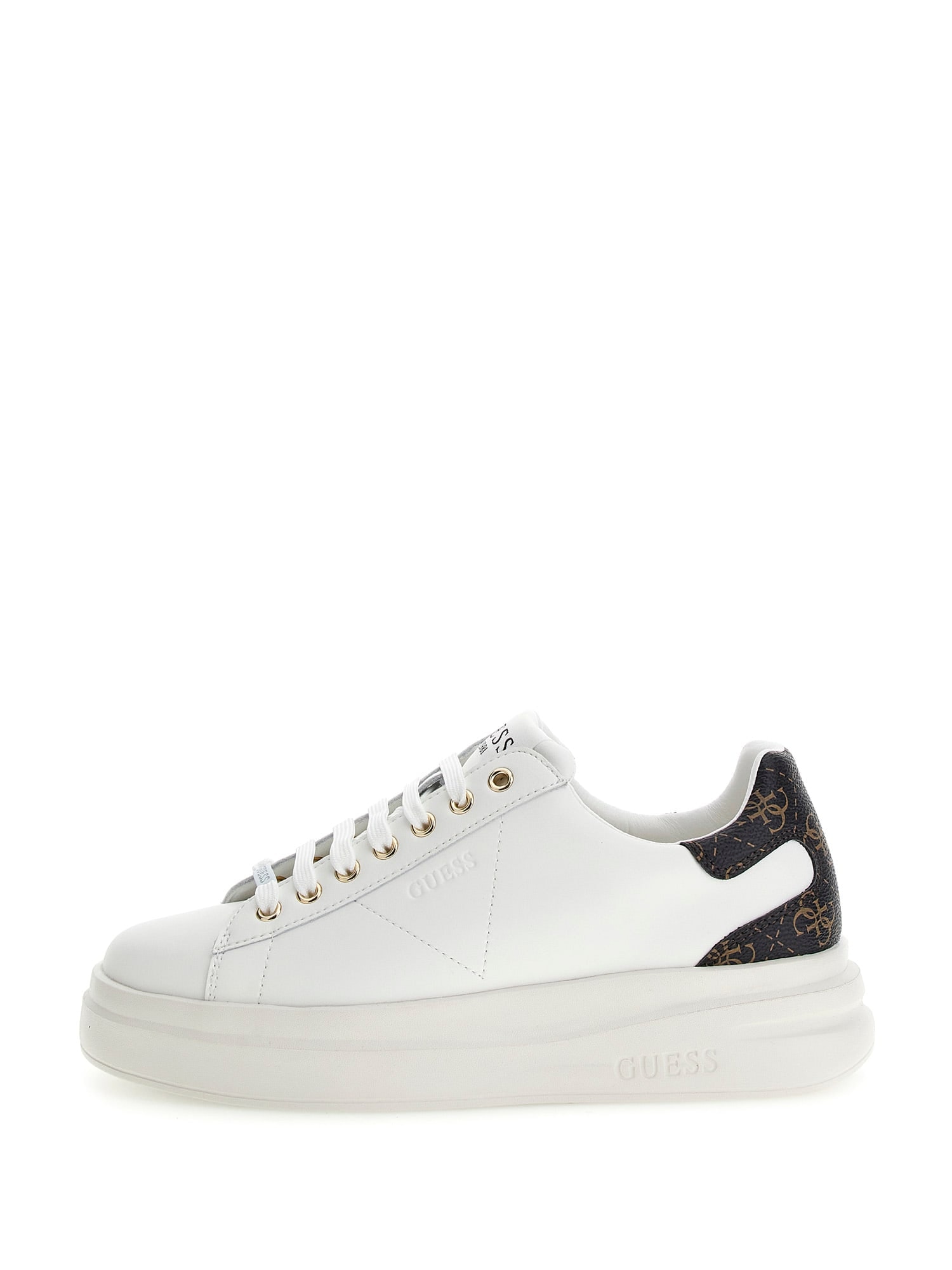 Guess Plateausneaker »ELBINA«  Freizeitschuh, Halbschuh, Schnürschuh mit Logodruck an der Schuhzunge