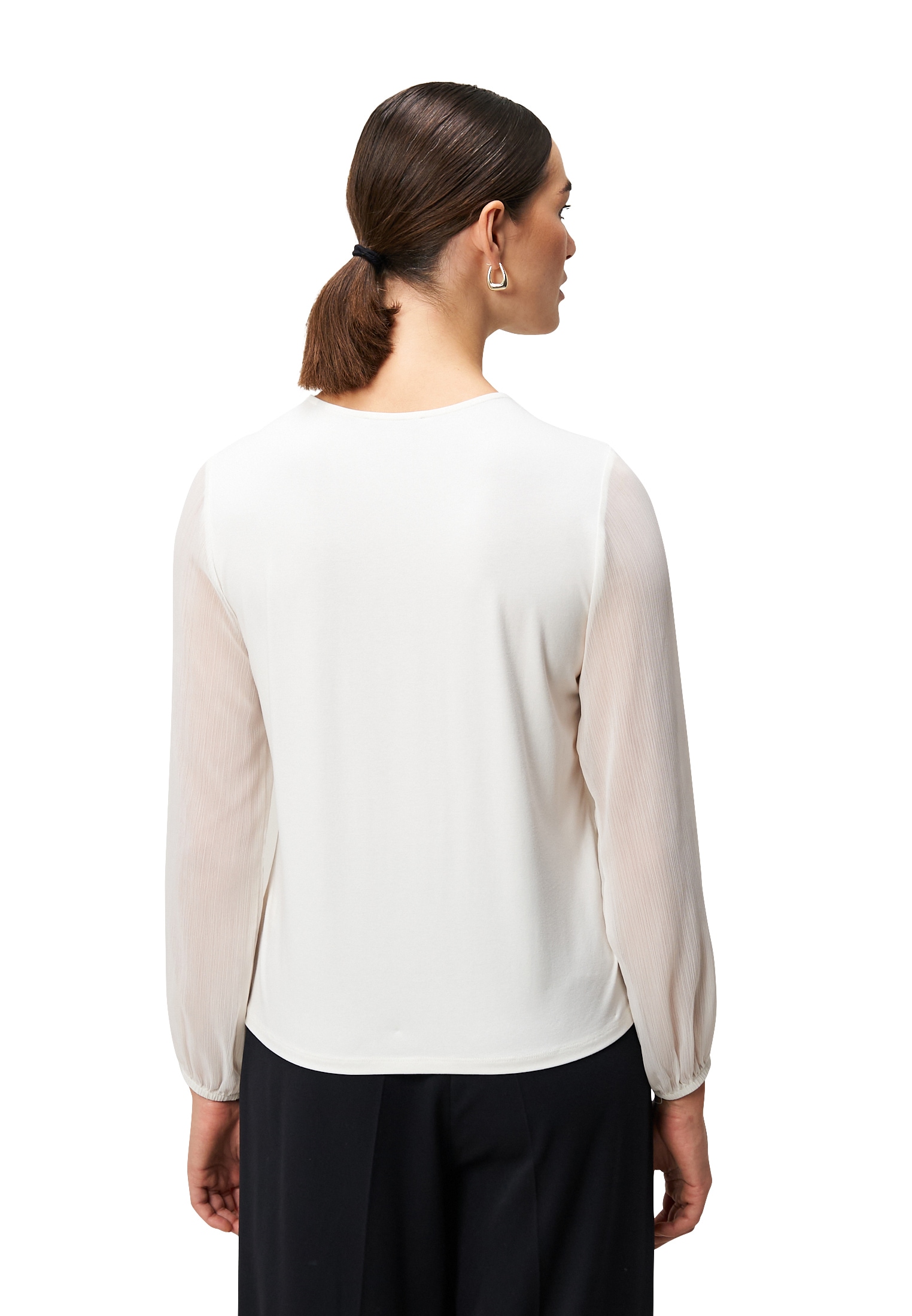 Zero Klassische Bluse »Blusenshirt mit transparenten Ärmeln«