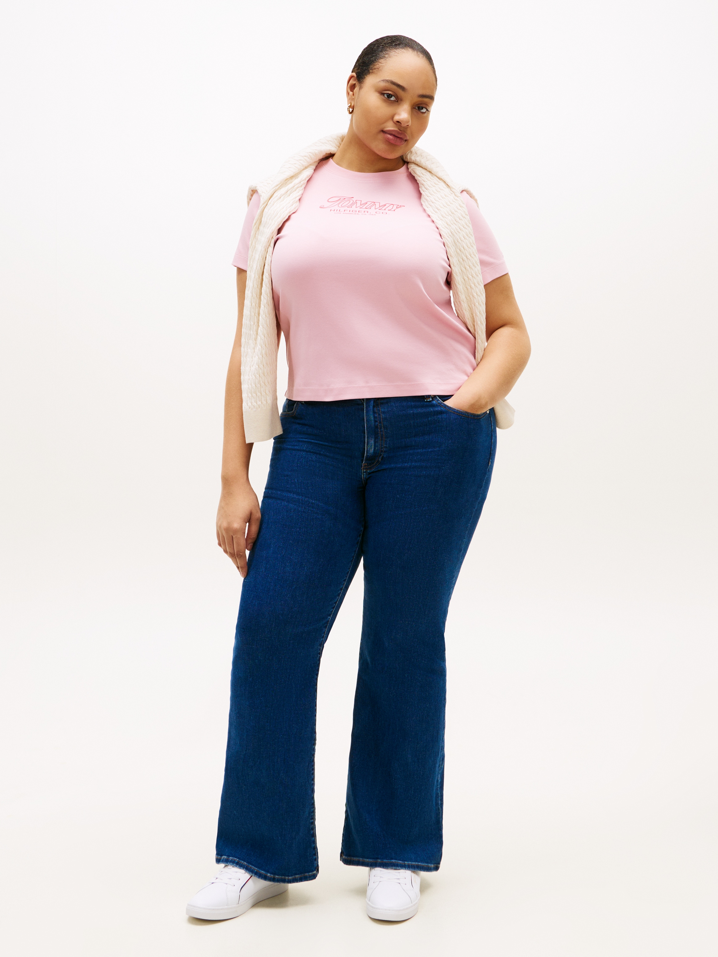 Tommy Hilfiger Curve T-Shirt »CRV FUN GRAPHIC REG C-NK SS TEE« in großen Größen