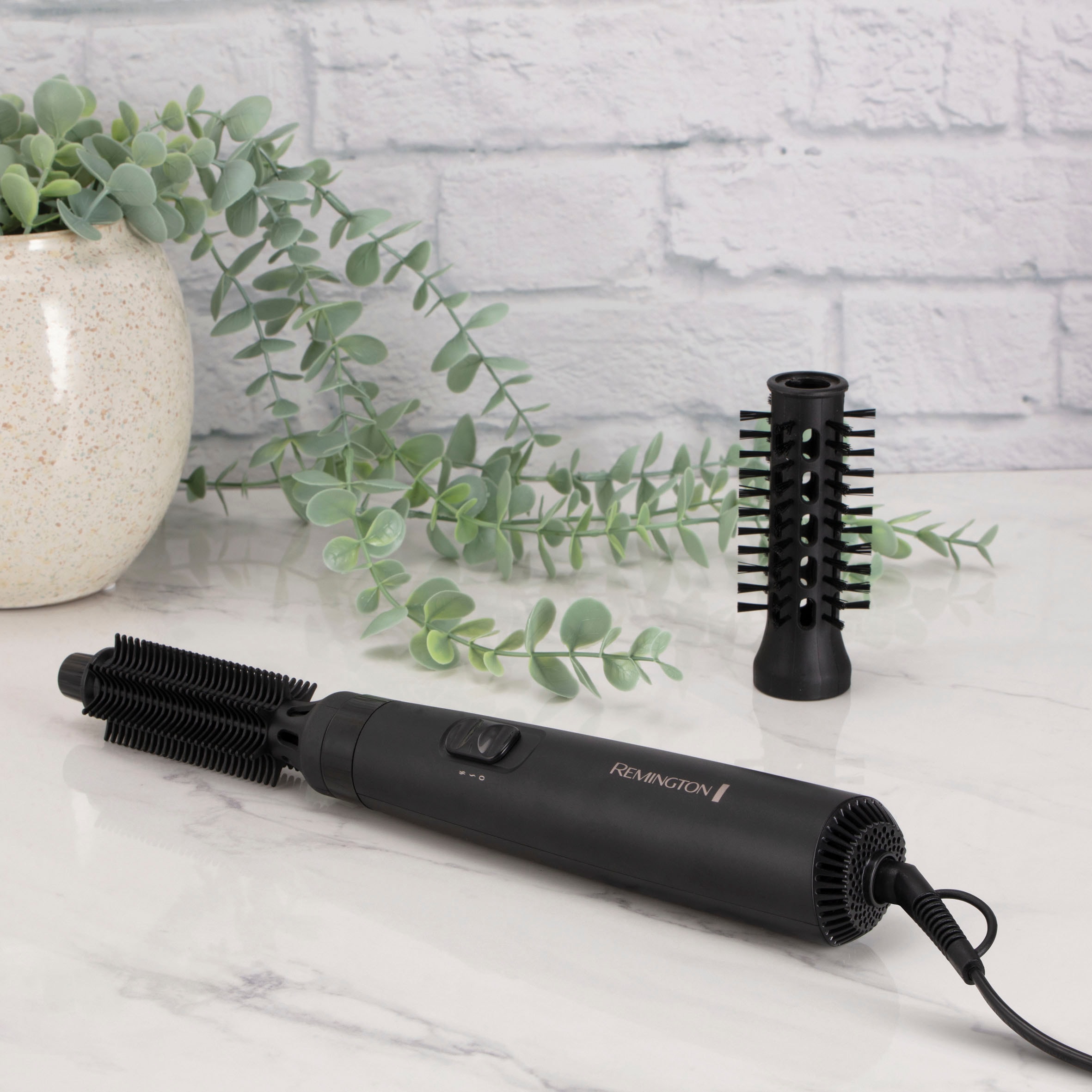 Remington Warmluftbürste »Blow Dry & Style AS7100«, 2 Aufsätze, 400 Watt, (Airstyler/Rundbürste/Lockenbürste) für kurze Haare