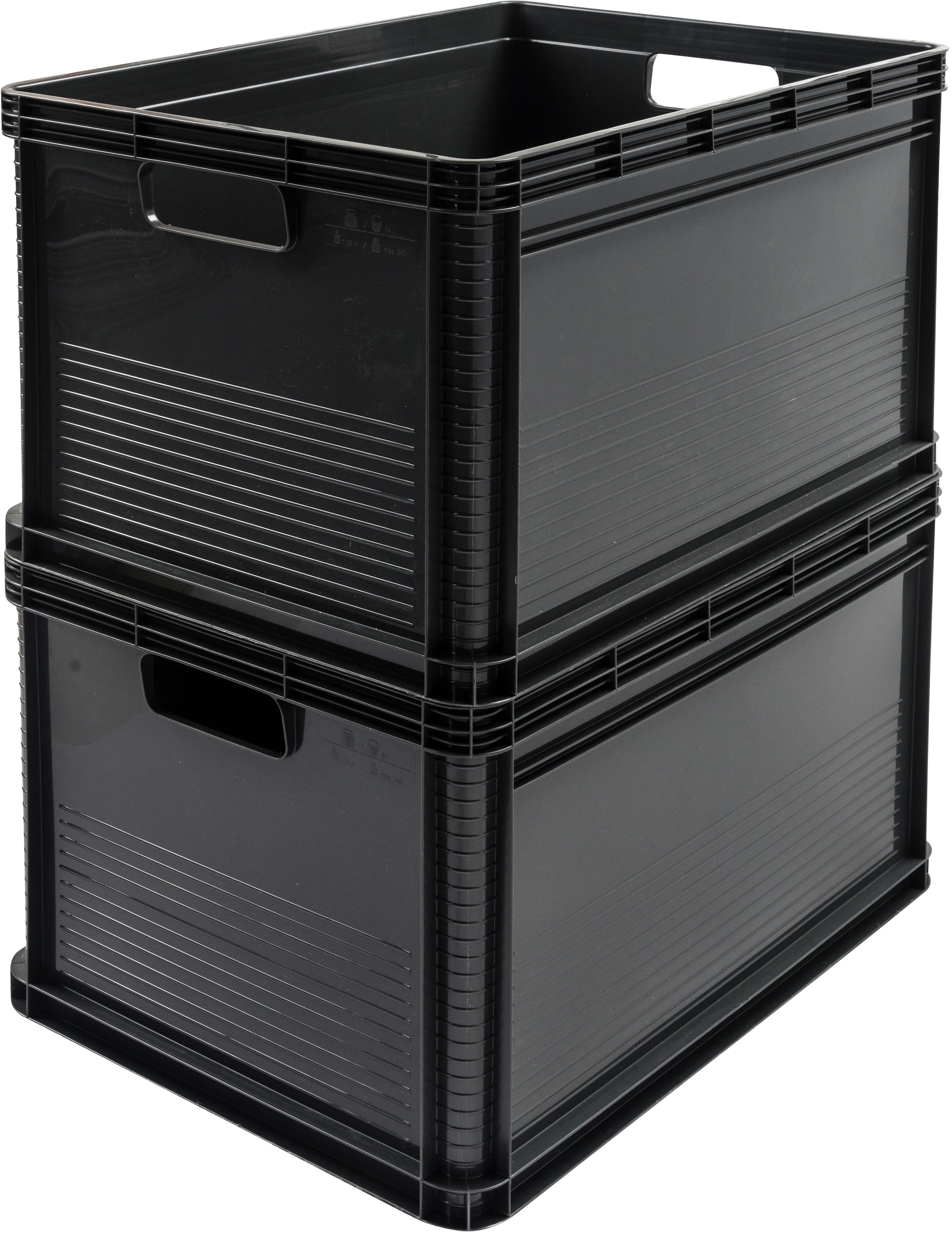 keeeper Transportbehälter »Transportbox robert, 3er Set, 64 L, 60 x 40 x 32 cm« 40 cm breit 32 cm hoch 60 cm lang Set, 3 Stk. tlg. säure- und laugenbeständig, 60 kg Tragkraft
