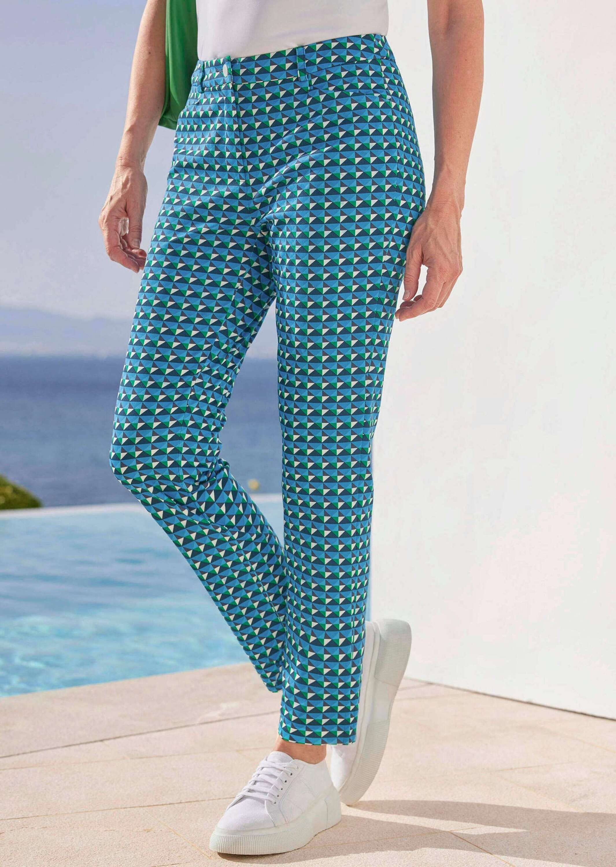 GOLDNER Stoffhose »Druckhose mit Minimaldessin«