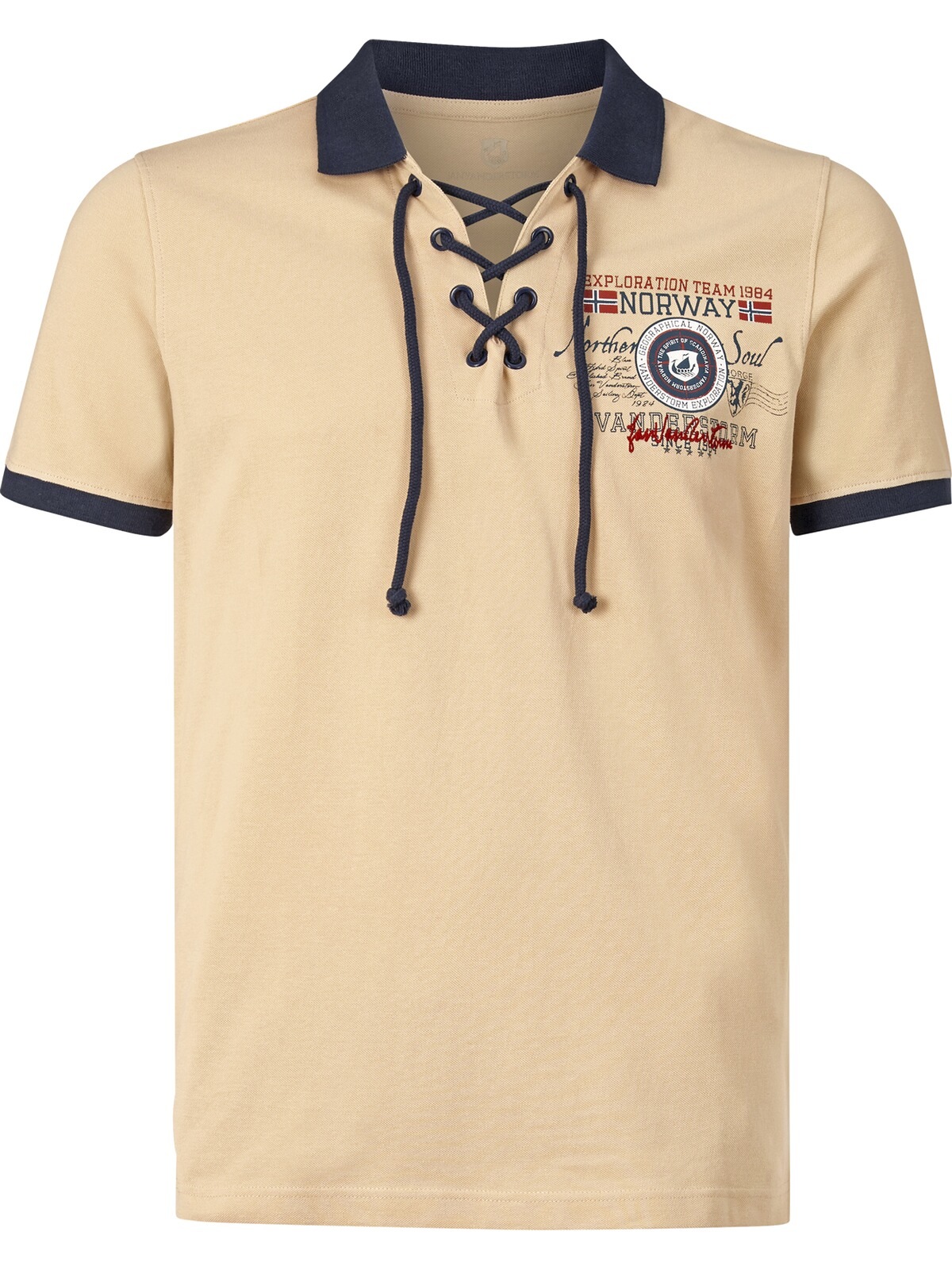 Jan Vanderstorm Poloshirt »Doppelpack Poloshirt ELJAR«, (2 tlg.), mit lässigen Saumschlitzen