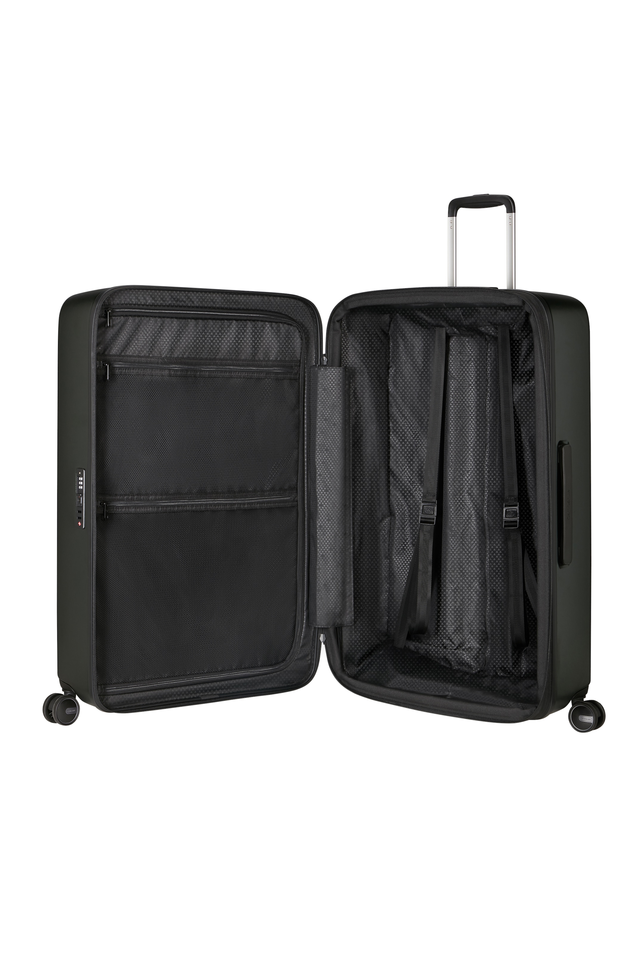Samsonite Hartschalen-Trolley »FYRM, verschiedene Größen und Farben« 111 l 4 Rollen aus Polycarbonat, Teleskopgriff und Tragegriffe oben und seitlich