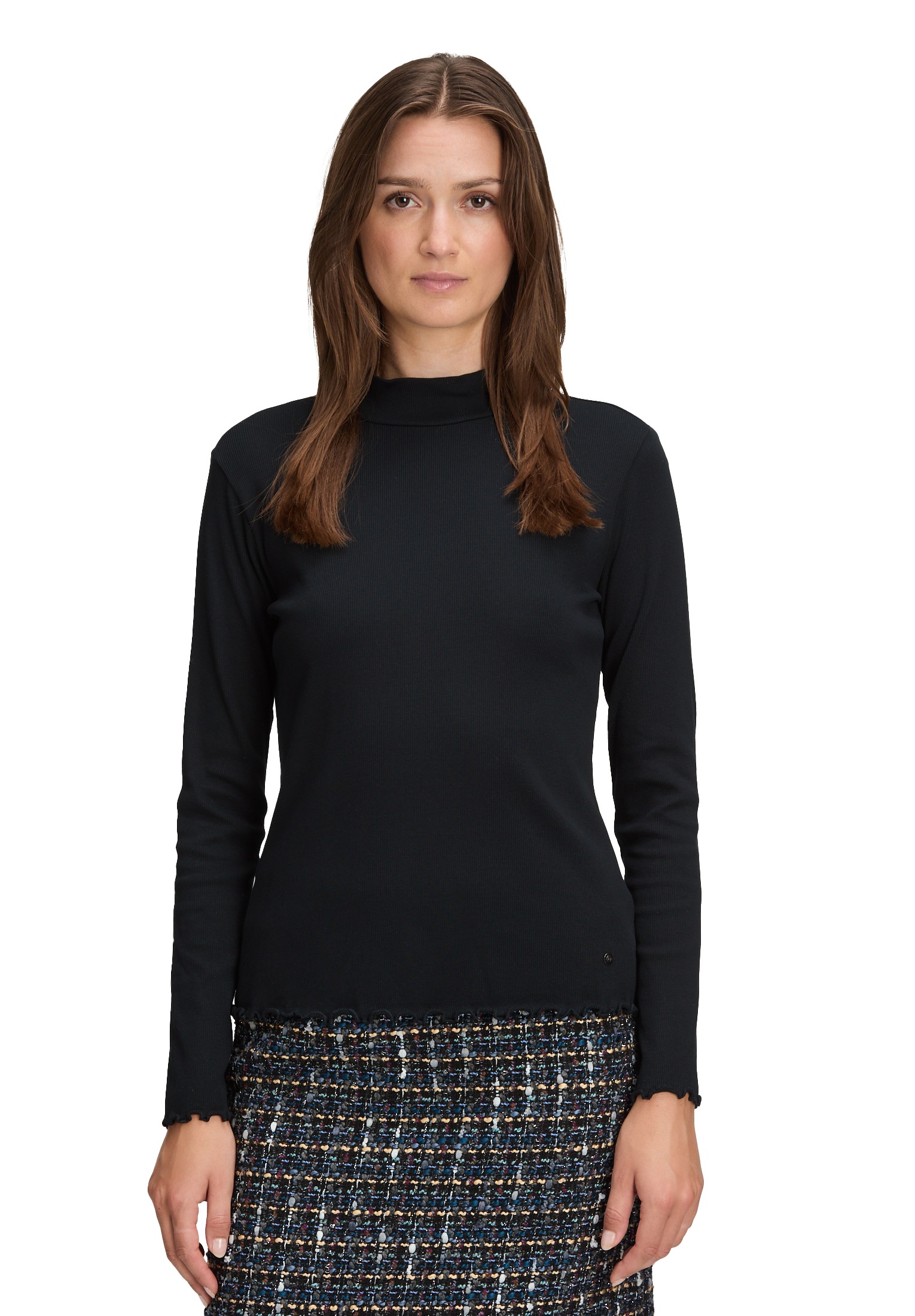 Betty&Co Langarmshirt »Langarm-Shirt mit Rippenstruktur«
