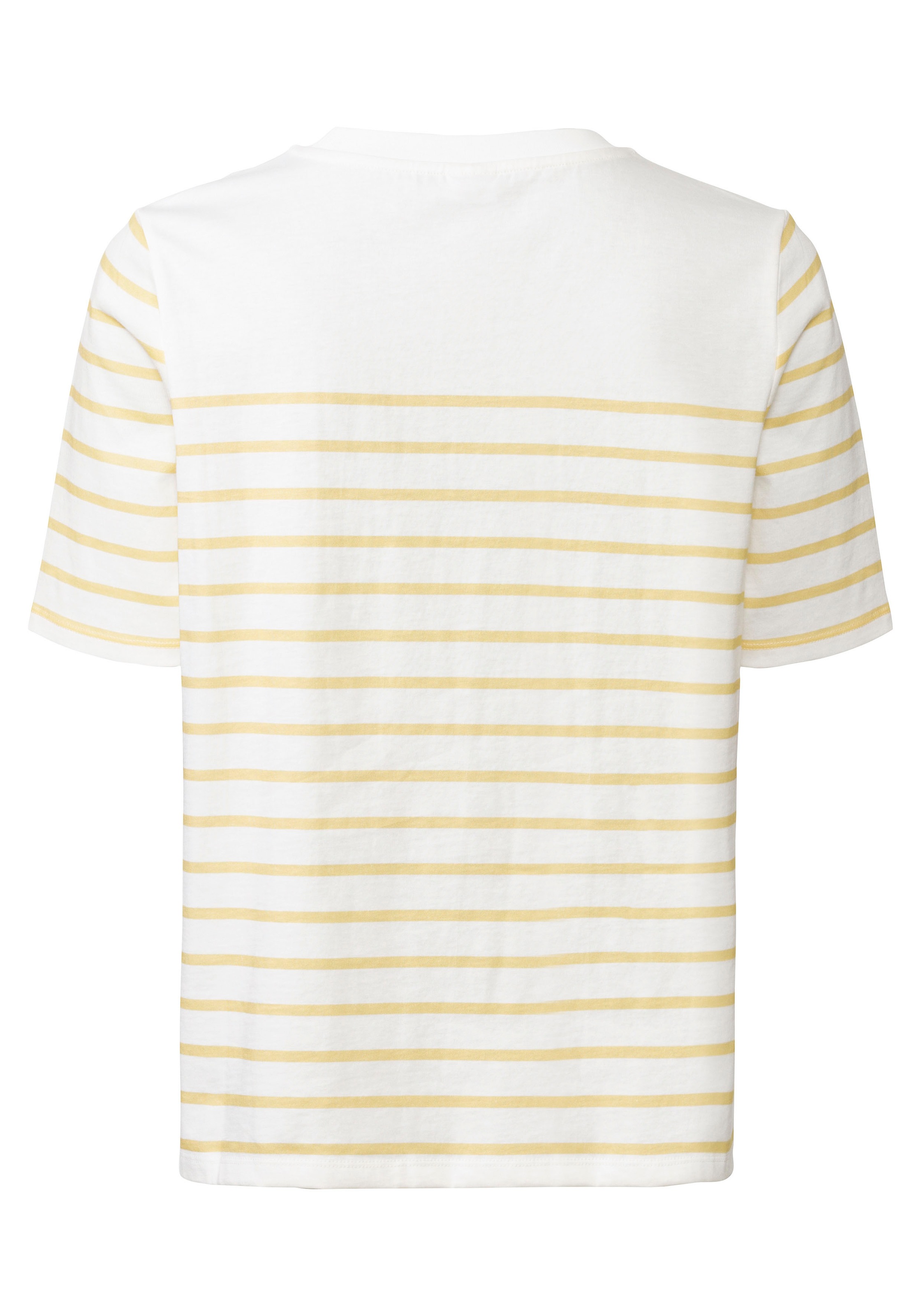 LASCANA T-Shirt, mit Streifen, Kurzarmshirt aus Baumwolle, schlanke Optik, Basic