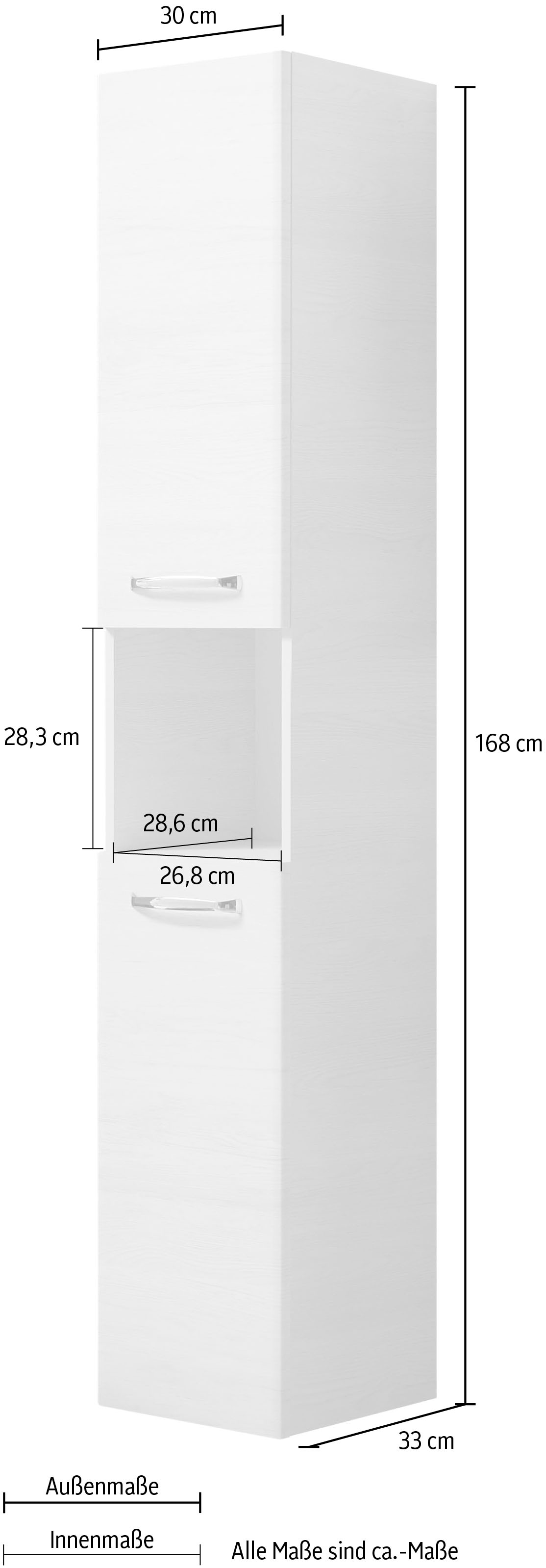 PELIPAL Hochschrank »Quickset 936«, Breite bei OTTO cm, 168 cm, 30 Türdämpfer Höhe bestellen