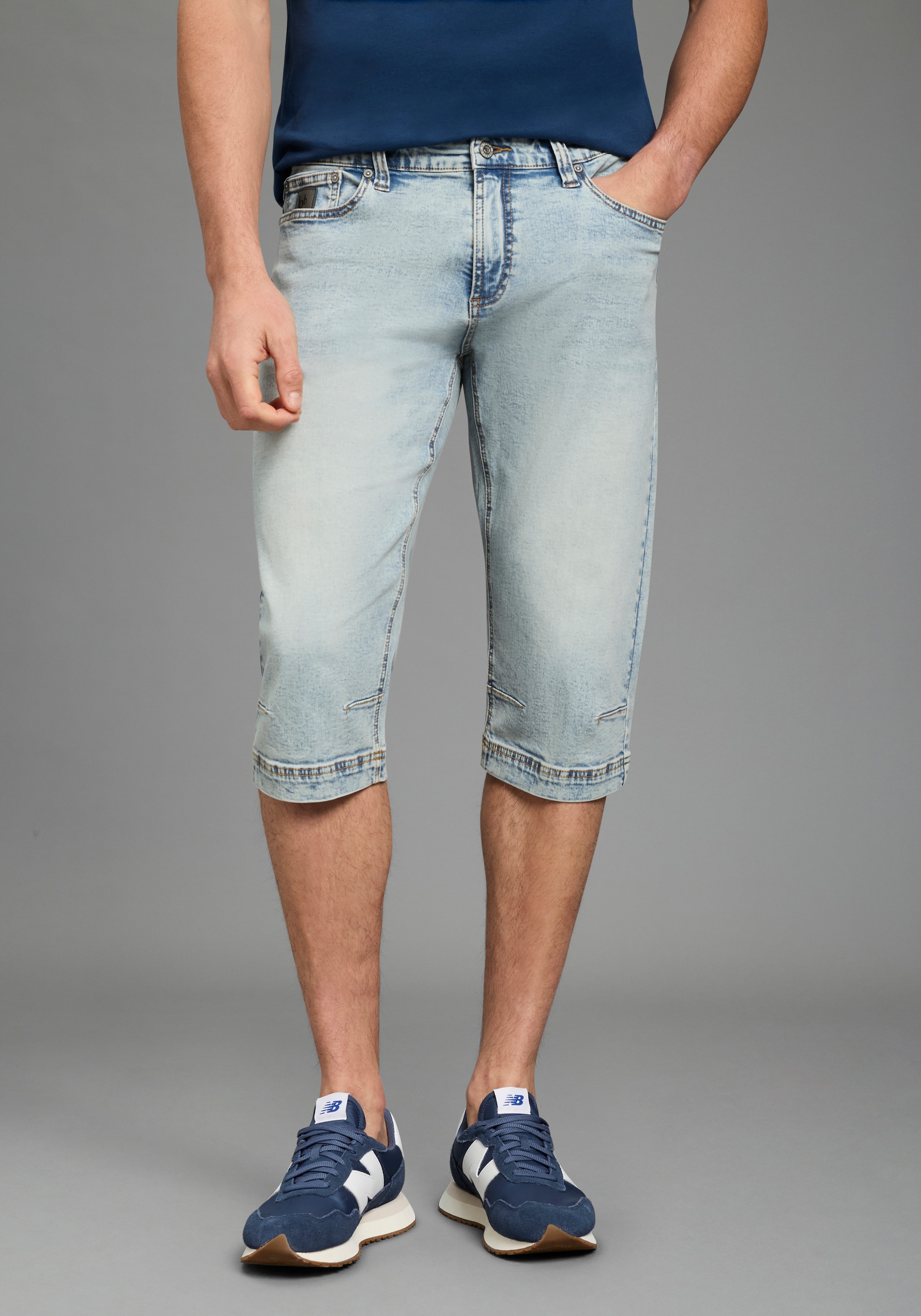 Bruno Banani Jeansbermudas »Hutch-Bermuda« Straight-Fit, normale Leibhöhe, aus elastischem Denim-Material