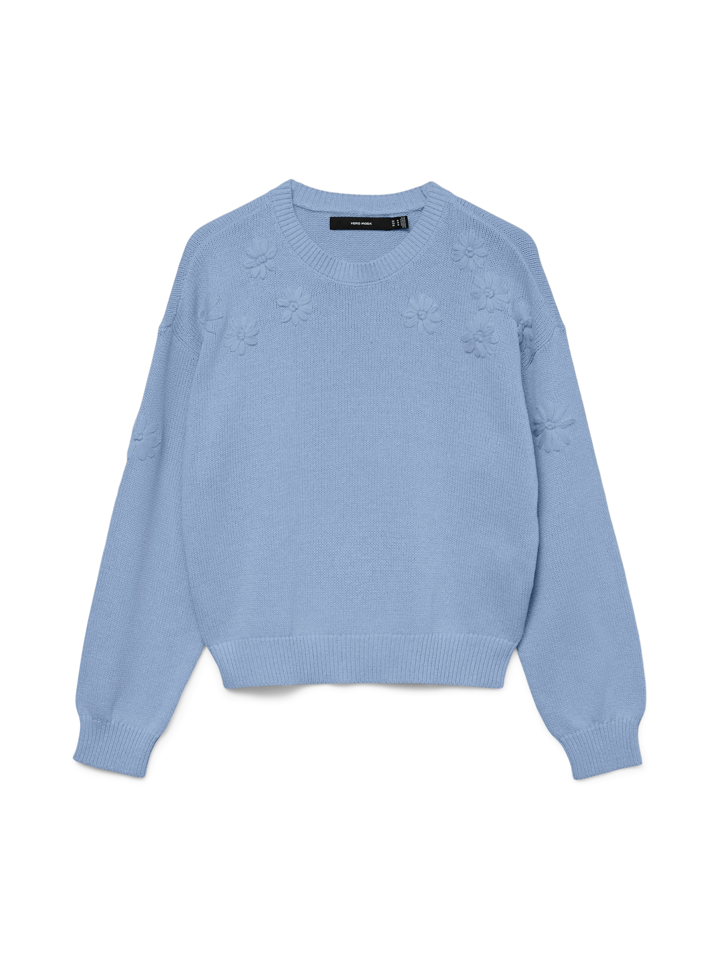 Vero Moda Strickpullover »VMDAISY EMB LS O-NECK PULLOVER BOO« mit zartem Blumenmuster