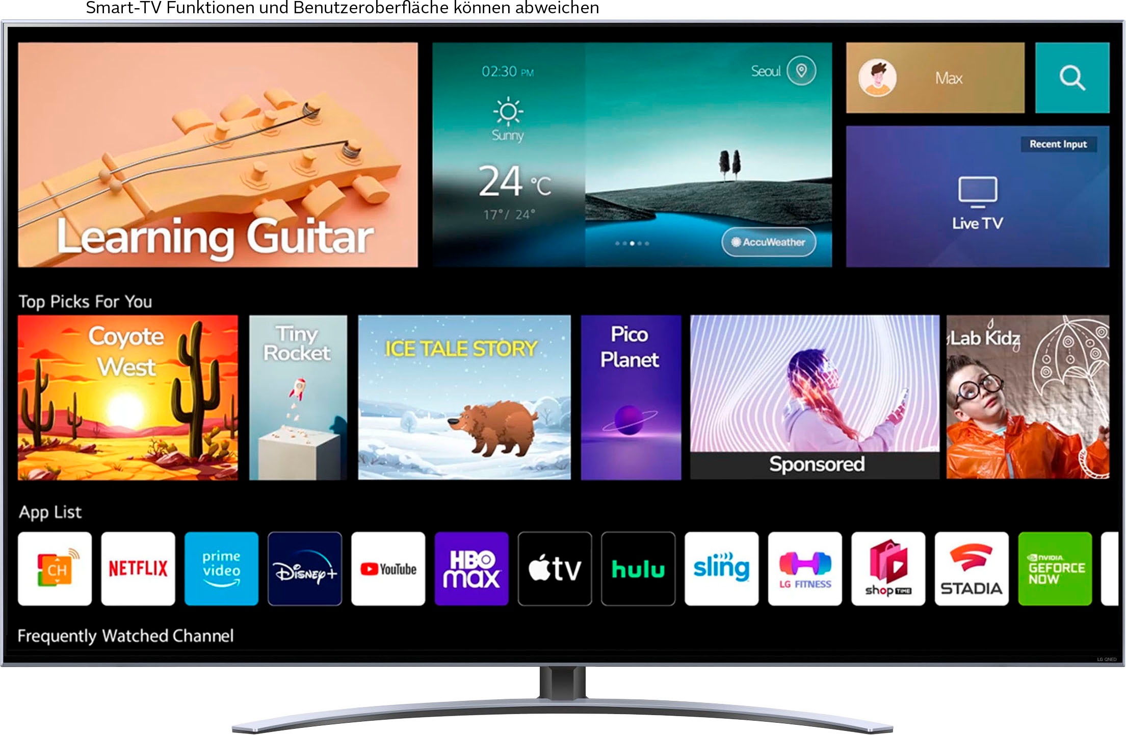 LG QNED-Fernseher »55QNED829QB«, 4K Ultra HD, Smart-TV, QNED,bis zu 120Hz,α7 Gen5 4K AI-Prozessor,AI Picture Pro,HDMI 2.1