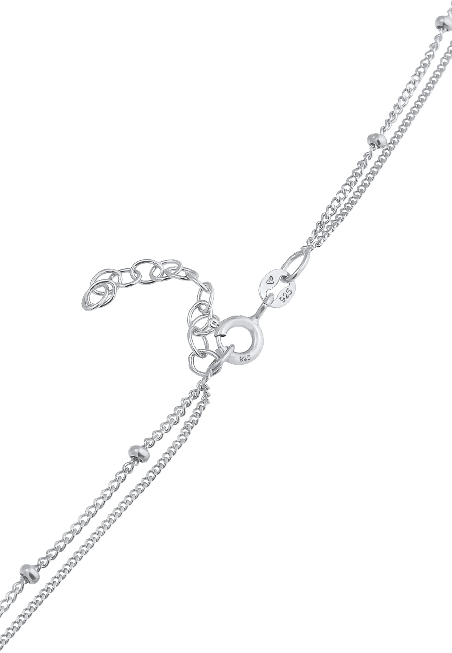 Elli Choker »Halskette Choker Layer Look Kugelkette Rosenquarz 925 Silber«