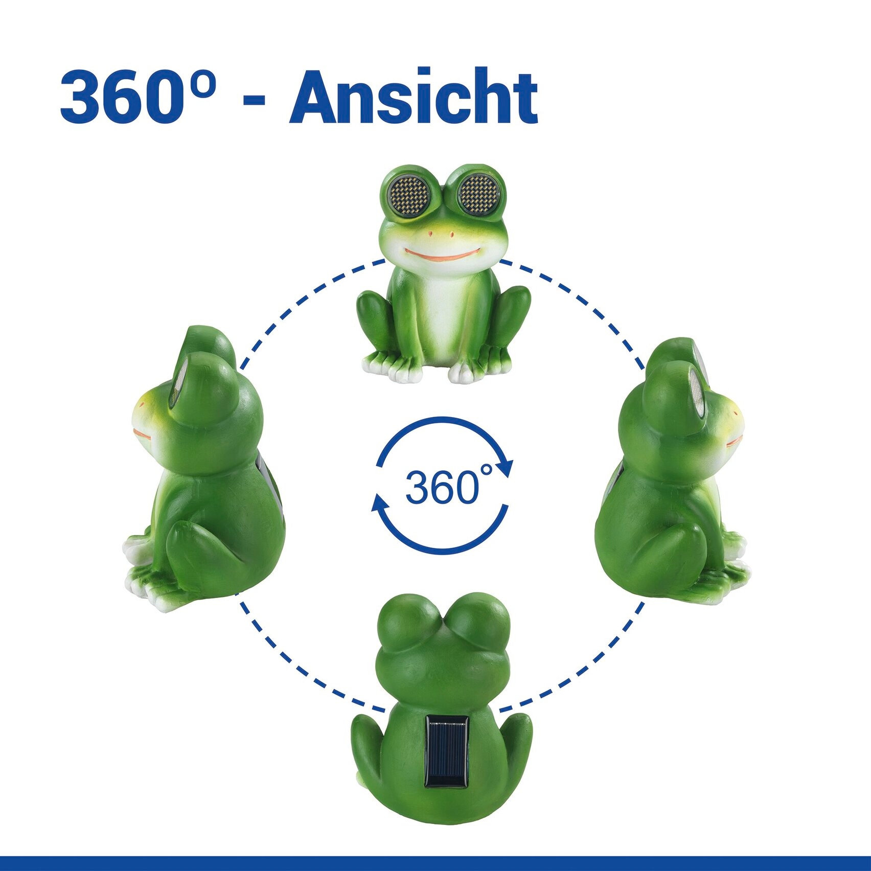 Maximex LED Dekofigur »Modell Blinky Eyes Frosch« Warmweiß solarbetriebene Gartenfigur mit leuchtenden Augen, für Garten & Balkon