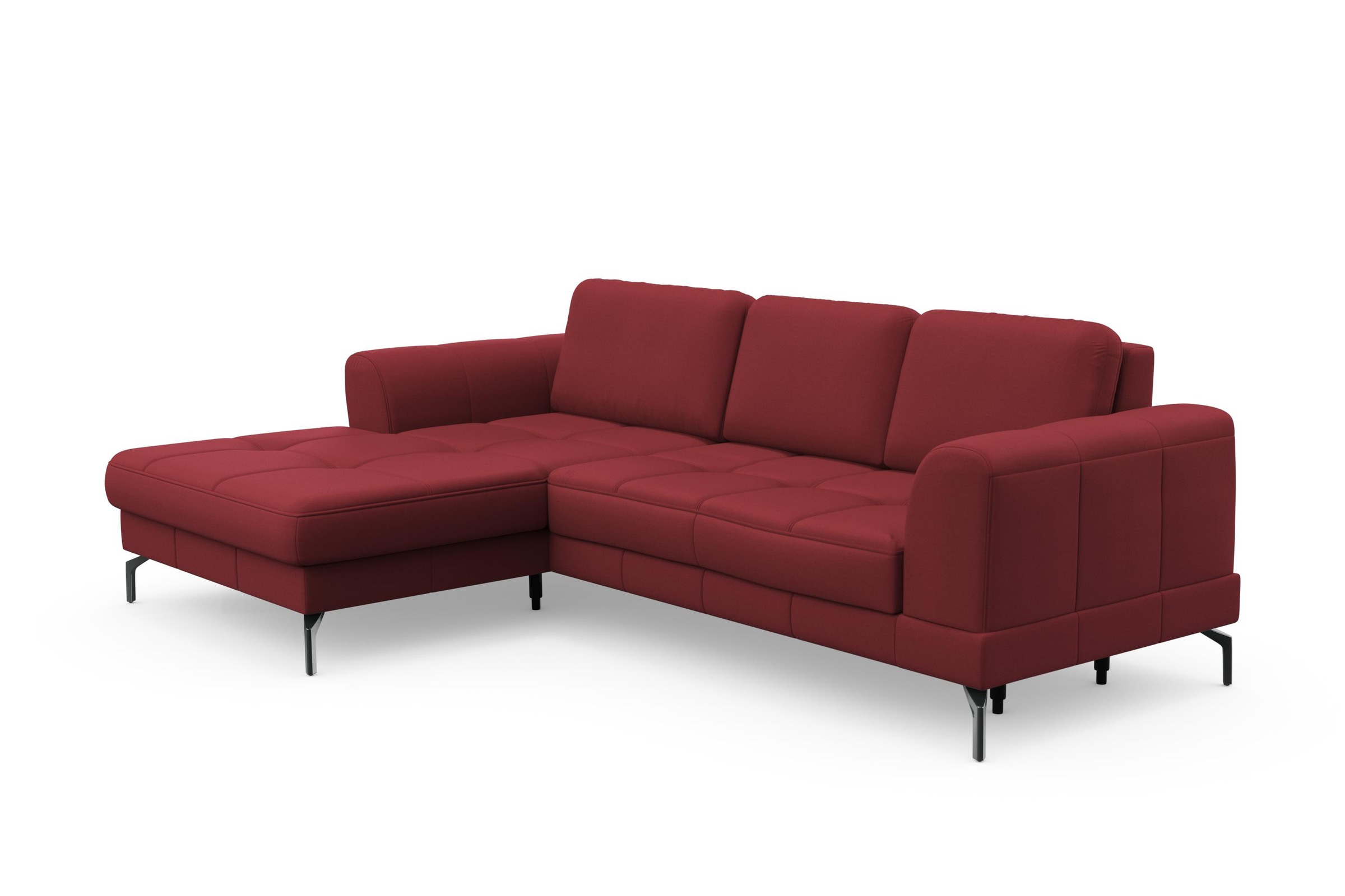 sit&more Ecksofa »Bendigo L-Form«, inklusive Sitztiefenverstellung, Bodenfreiheit 15 cm, 2 Fußfarben