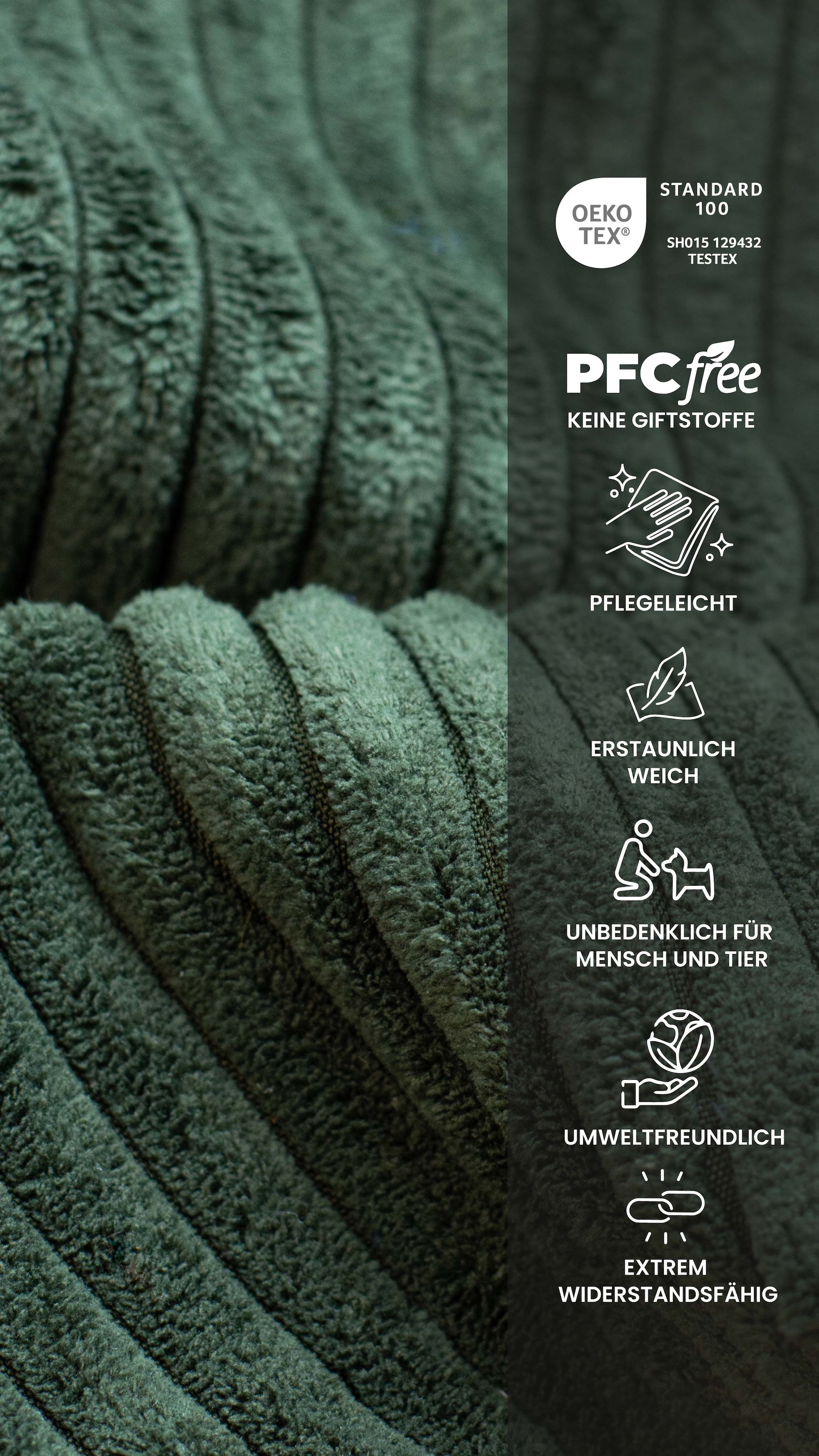HELA Freischwinger »MERKUR XL«, (Set), 4 St., Breitcord, Federkern, 140 Kg Belastbarkeit, Cord Bezug, 2er & 4er Set