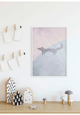 Poster »Wild and Free Fox«, Tiere, (1 St.), Kinderzimmer, Schlafzimmer, Wohnzimmer