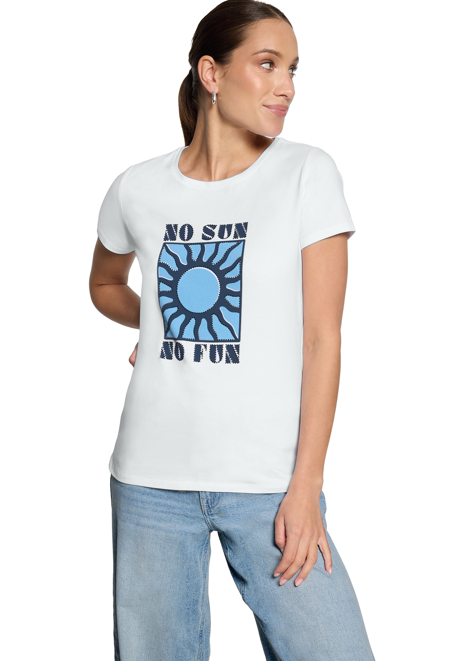 Zero Print-Shirt »Printshirt mit Aufdruck«