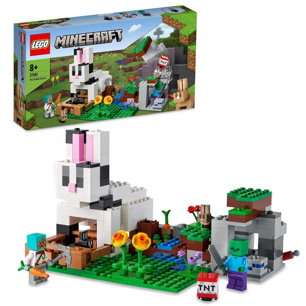 LEGO® Konstruktionsspielsteine »Die Kaninchenranch (21181), LEGO® Minecraft™«, (340 St.)