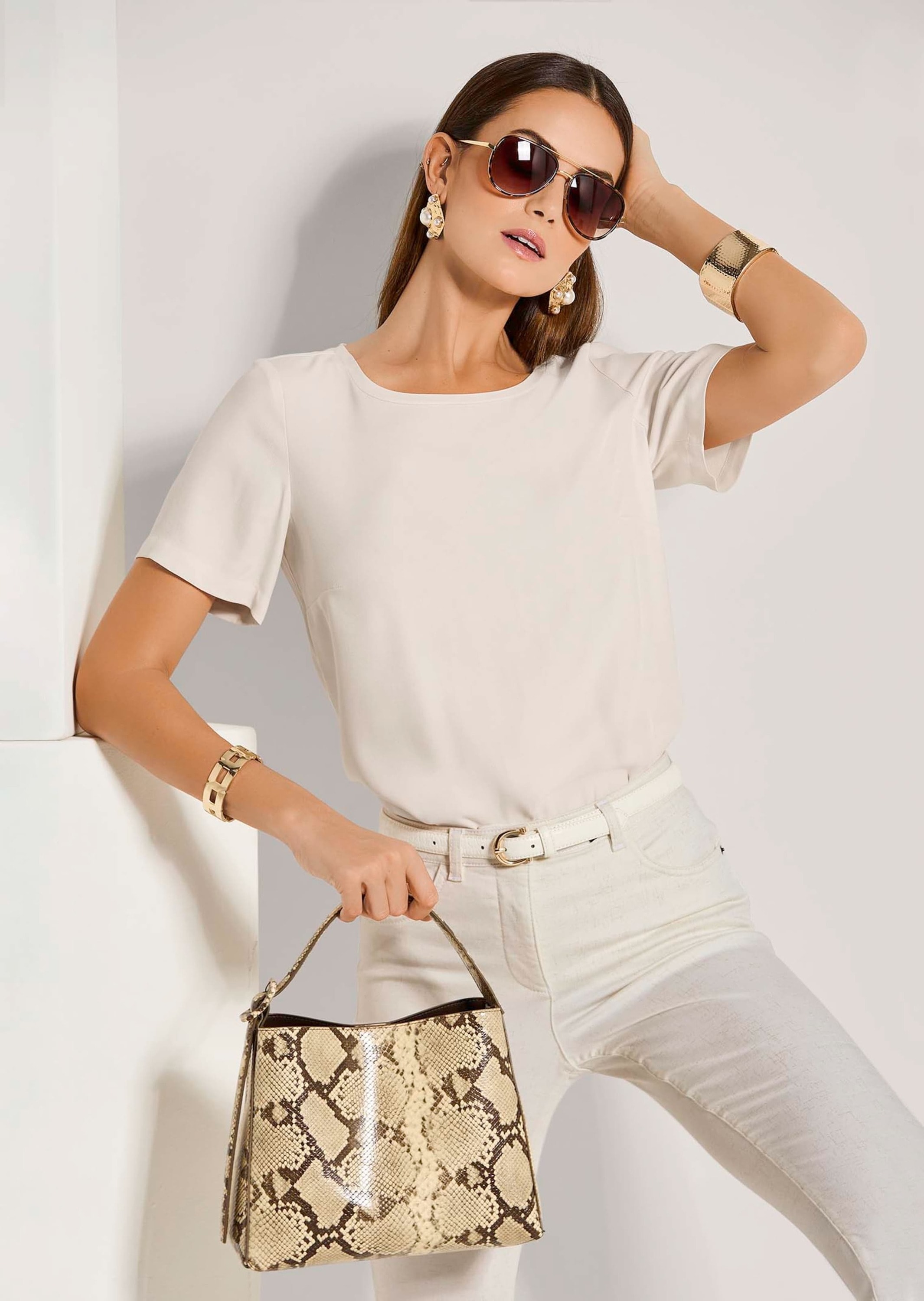 MADELEINE Kurzarmshirt »Shirt Rundhals-Shirt mit kurzen Ärmeln«