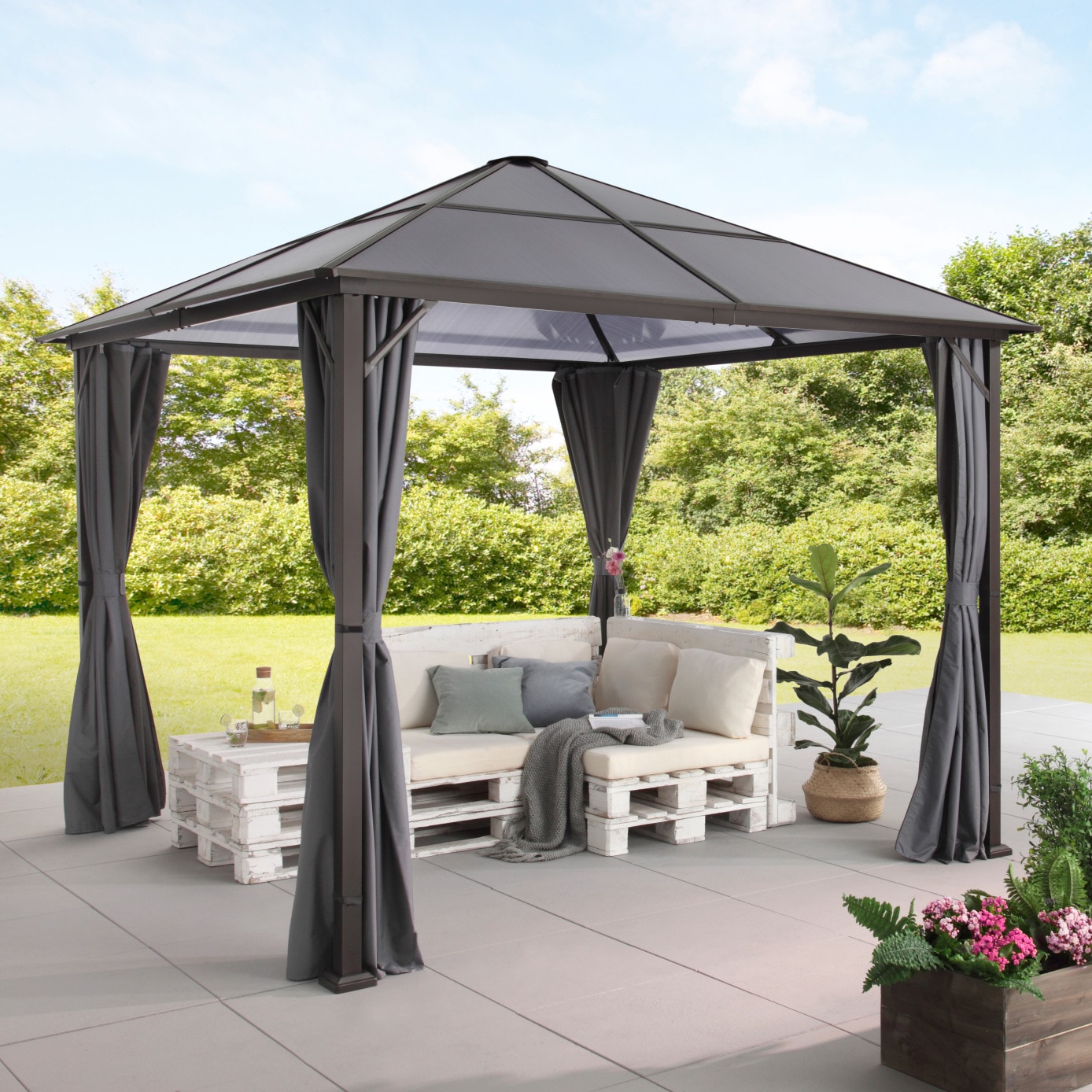 KONIFERA Pavillon-Ersatzdach Dachplatten für »Porto«, BxT: 300x300 cm