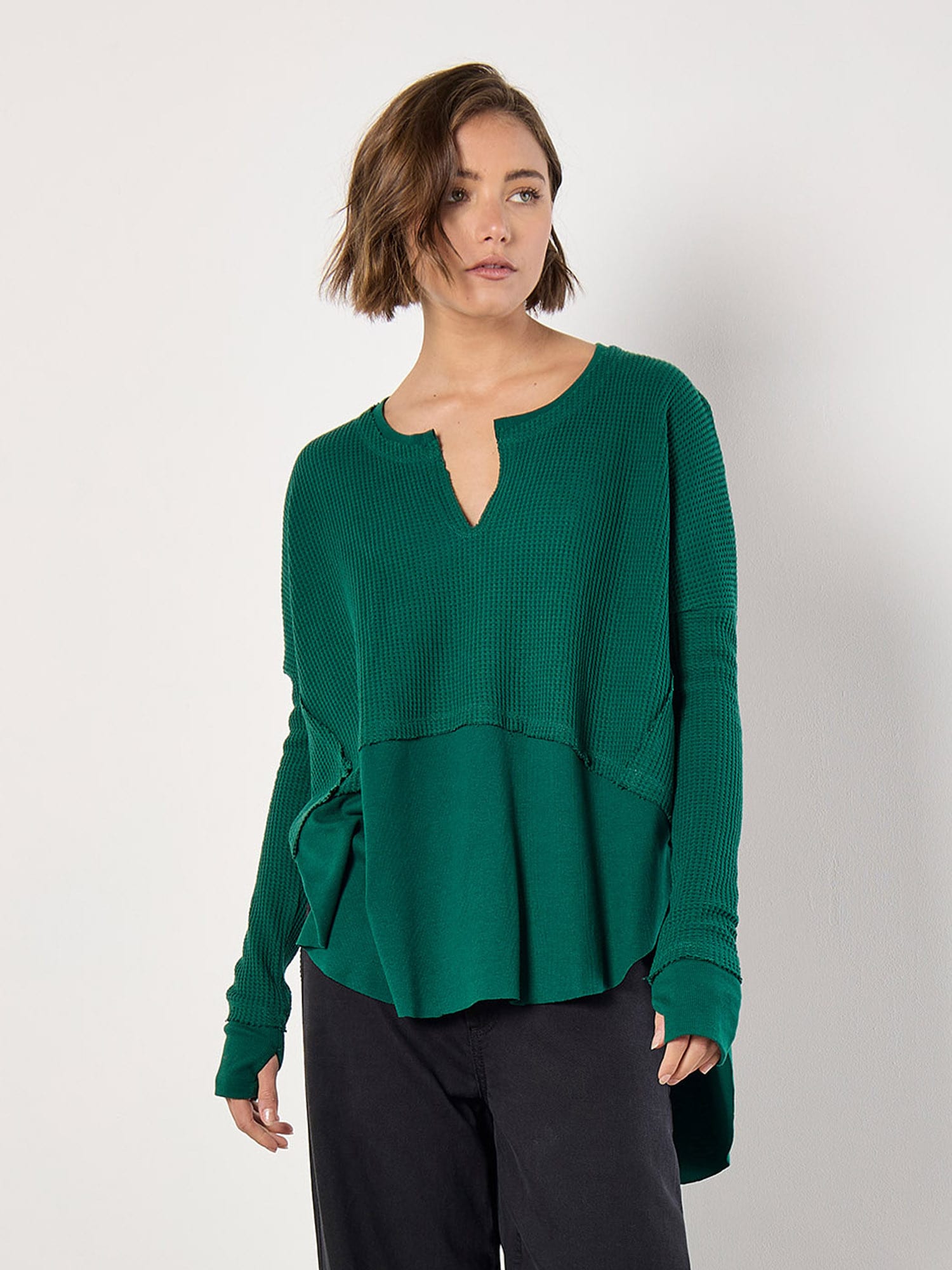 Apricot 2-in-1-Top »Top« aus Waffeljersey