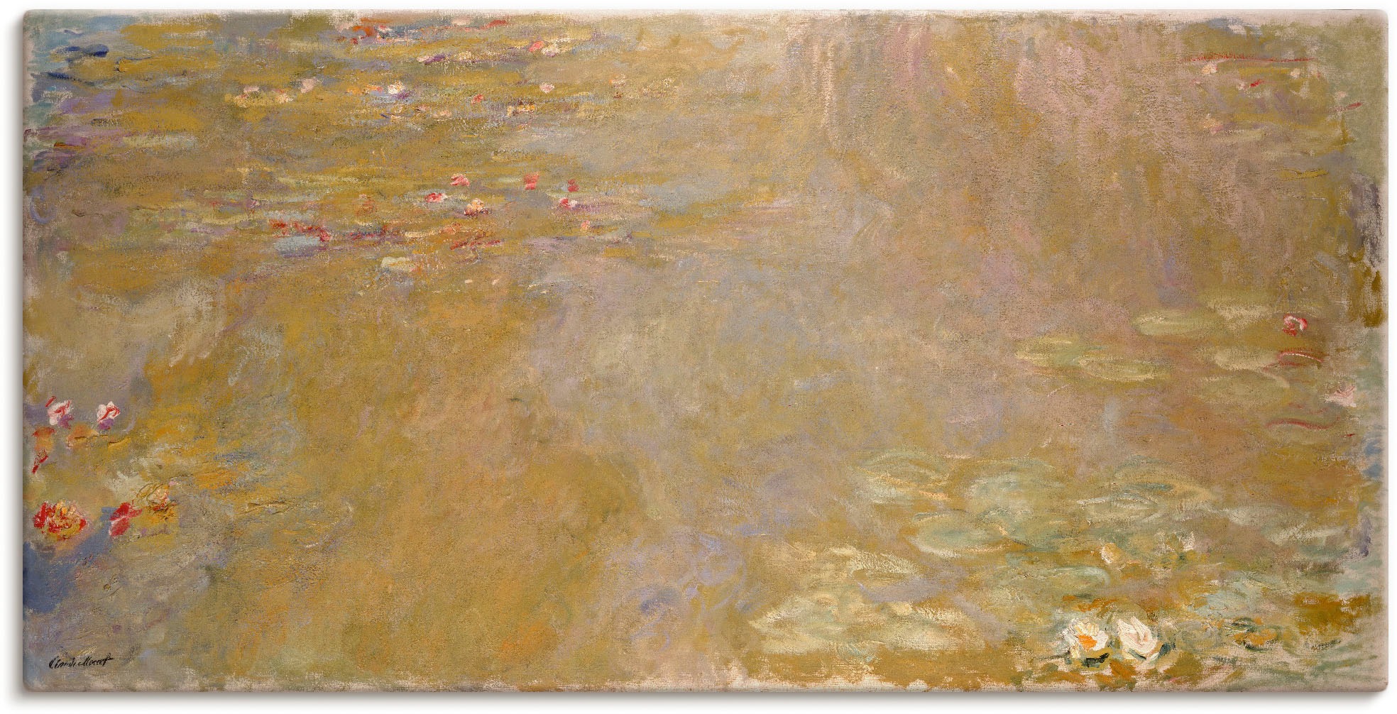 Artland Wandbild »Seerosen-Teich. 1917/1919«, Gewässer, (1 St.), in vielen Größen & Produktarten -Leinwandbild, Poster, Wandaufkleber / Wandtattoo auch für Badezimmer geeignet