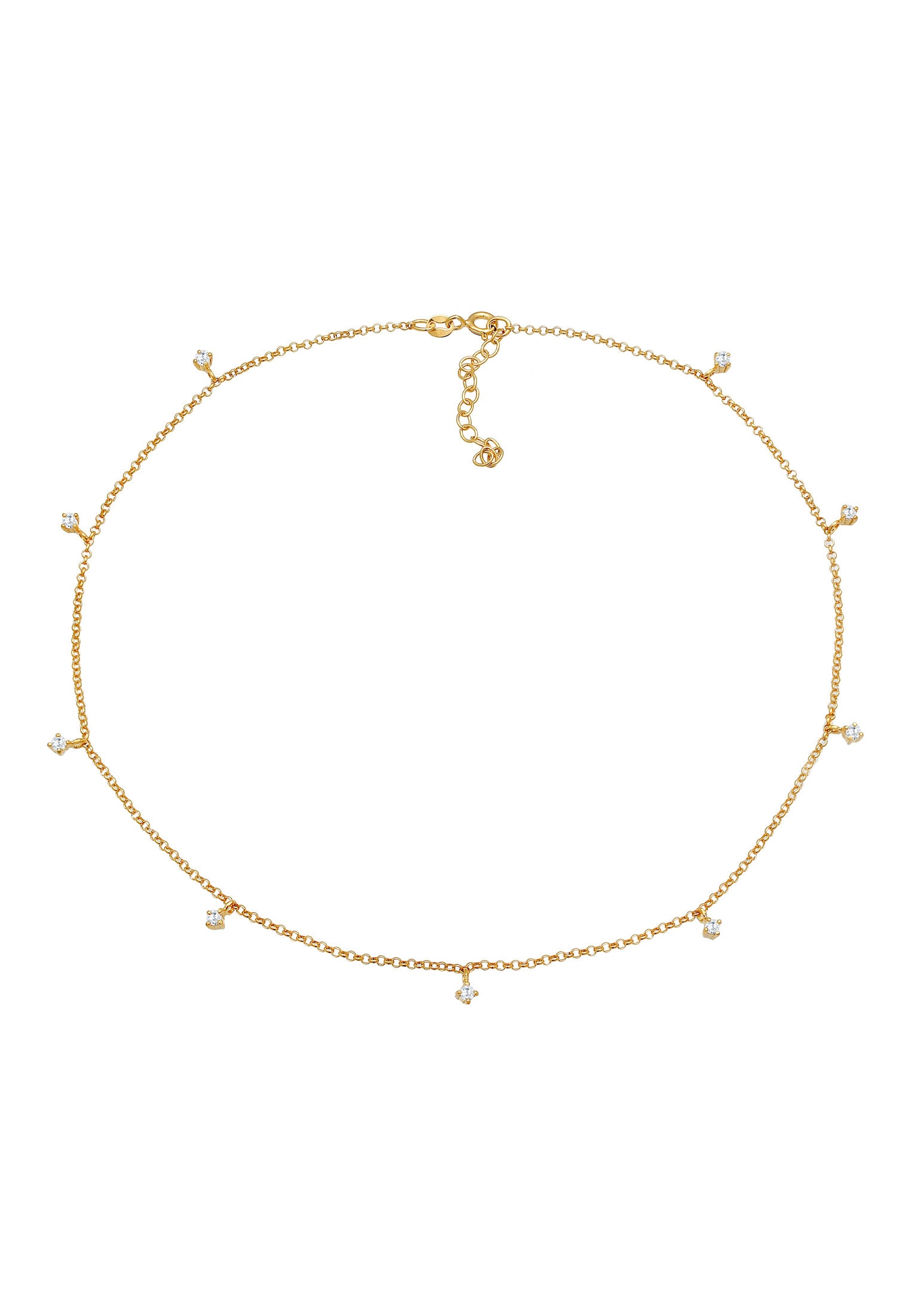 Elli Choker »Halskette Choker Solitär Zirkonia Elegant 925er Silber«
