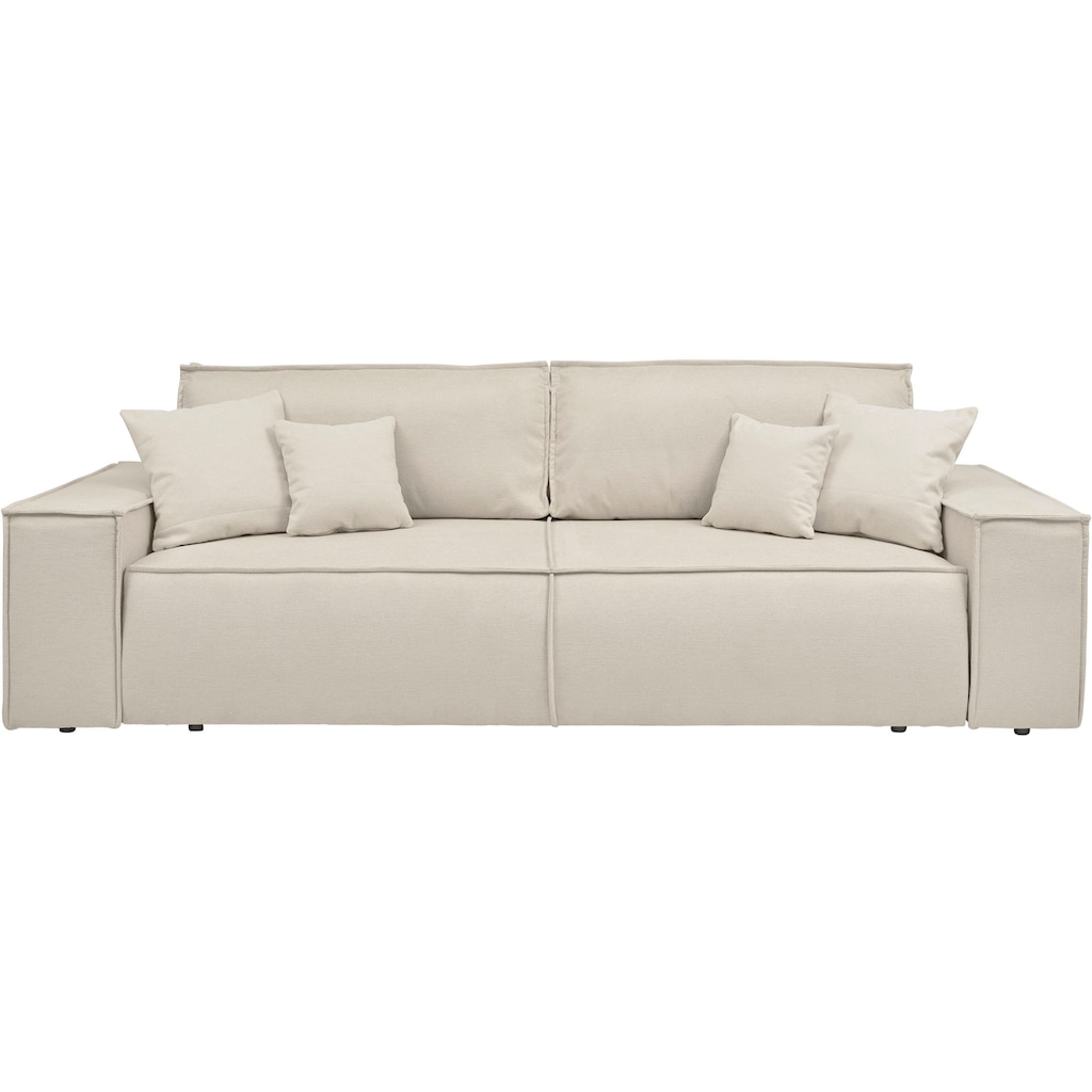 andas 3-Sitzer »FINNLEY Schlafsofa 257 cm (200/136cm) mit Bettkasten«