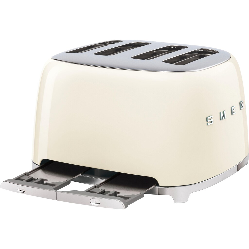 Smeg Toaster »TSF03CREU«, 4 kurze Schlitze, 3000 W