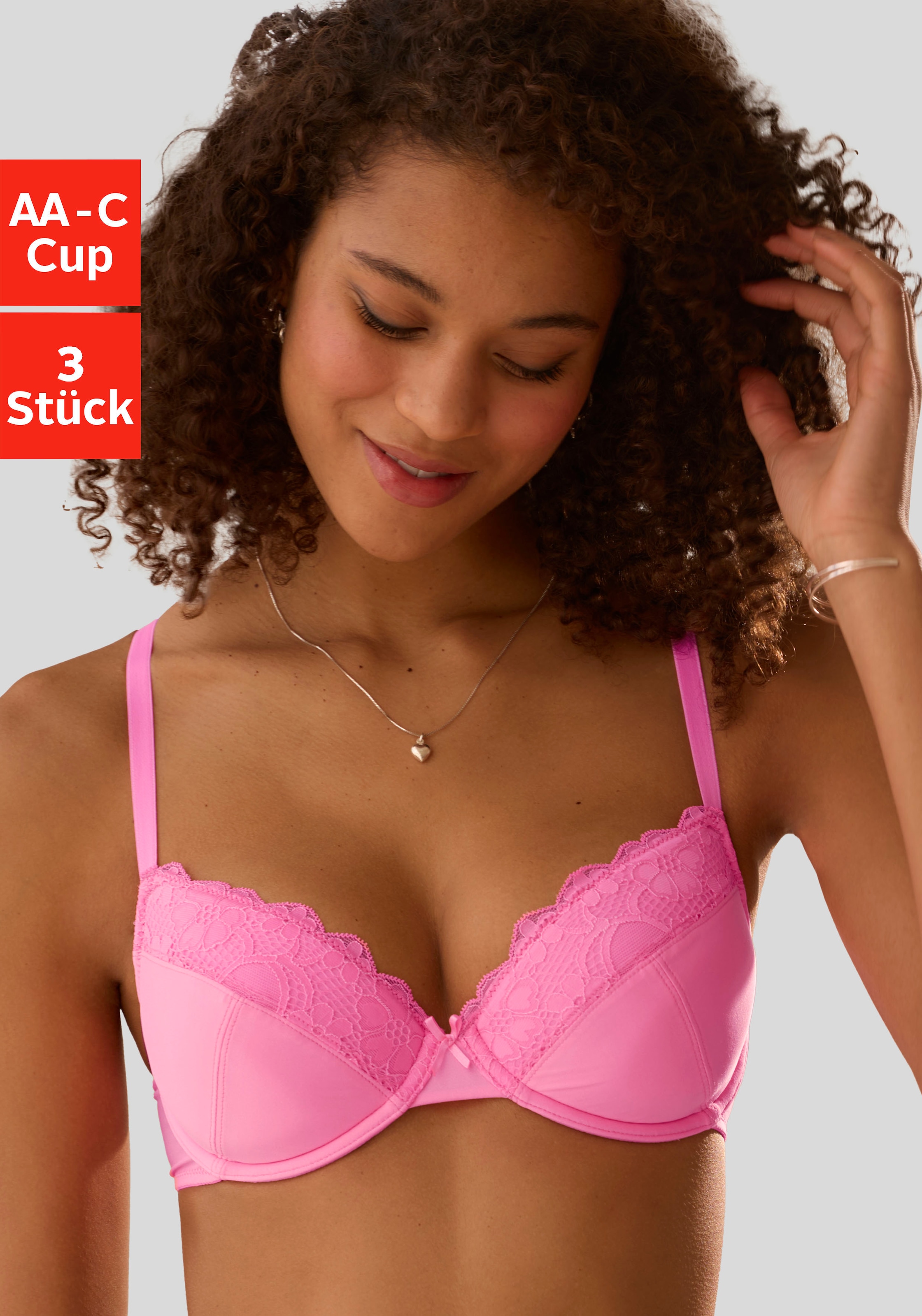 petite fleur Push-up-BH, mit Bügel im attraktiven Multipack, Dessous
