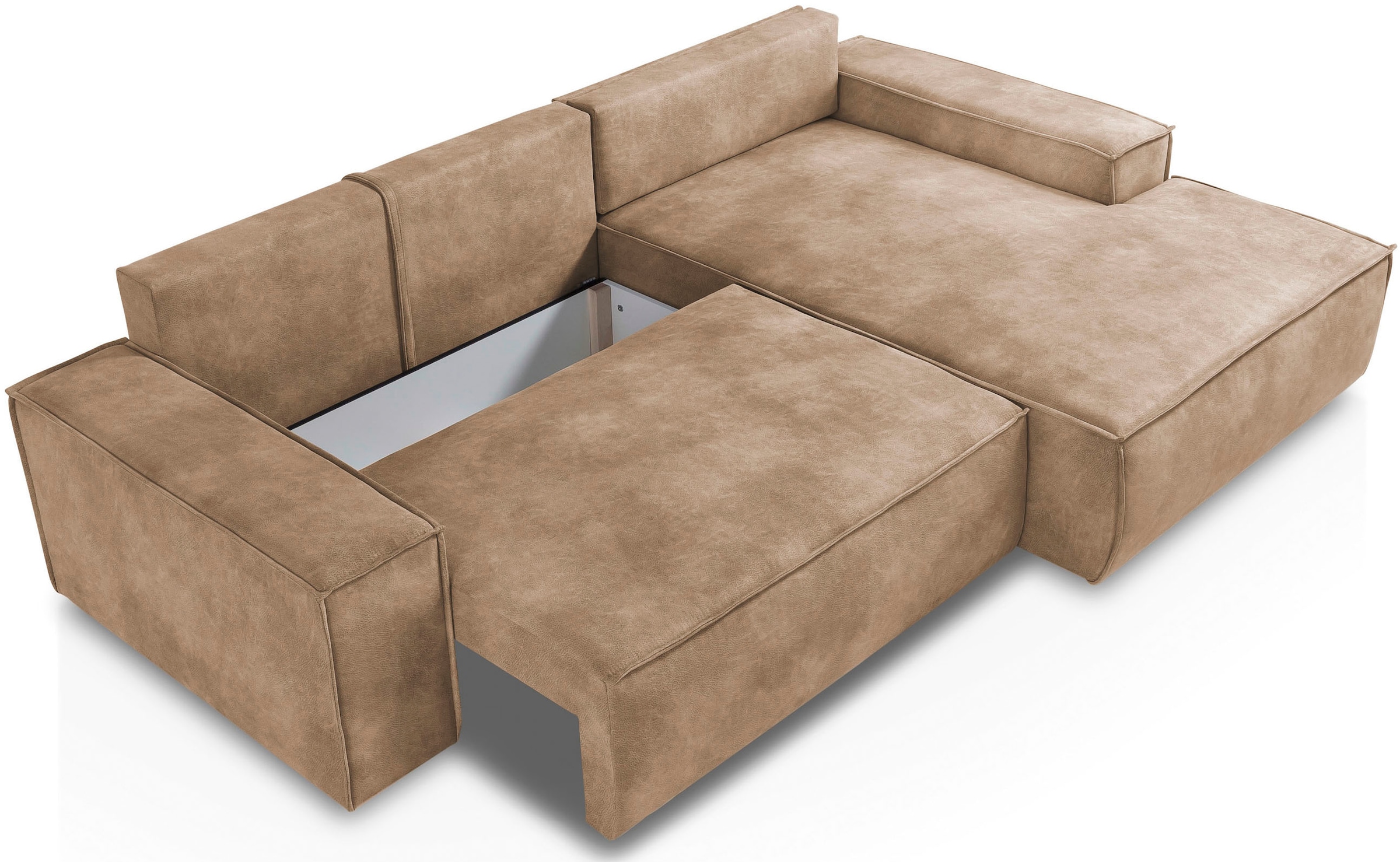 Ecksofa SHERWOOD Schlafsofa, mit Bettkasten, Cord-Bezug