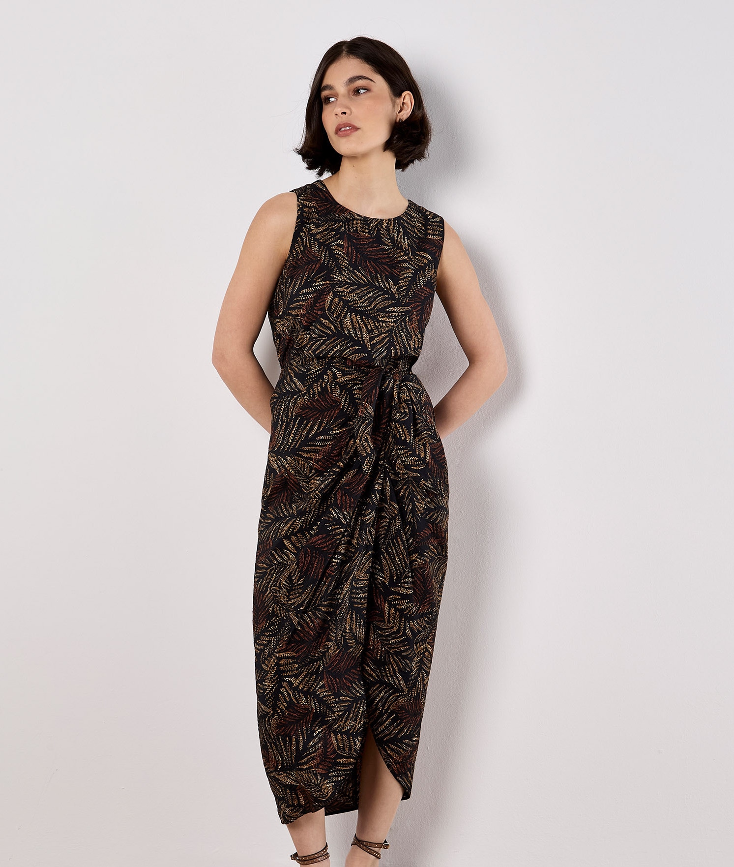 Apricot Midirock »Rock« mit Batik-Blattmuster