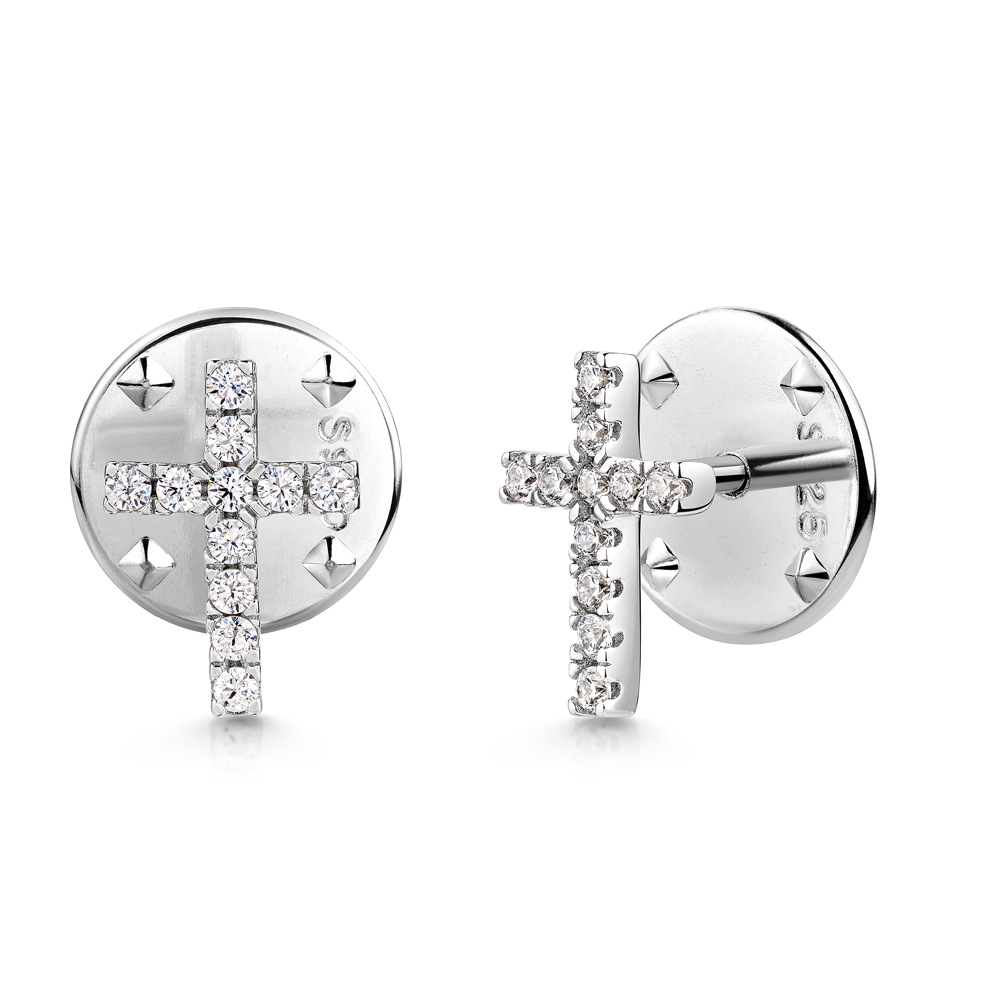 Firetti Anstecknadel »Schmuck Geschenk Silber 925 Brosche Kreuz« ()
