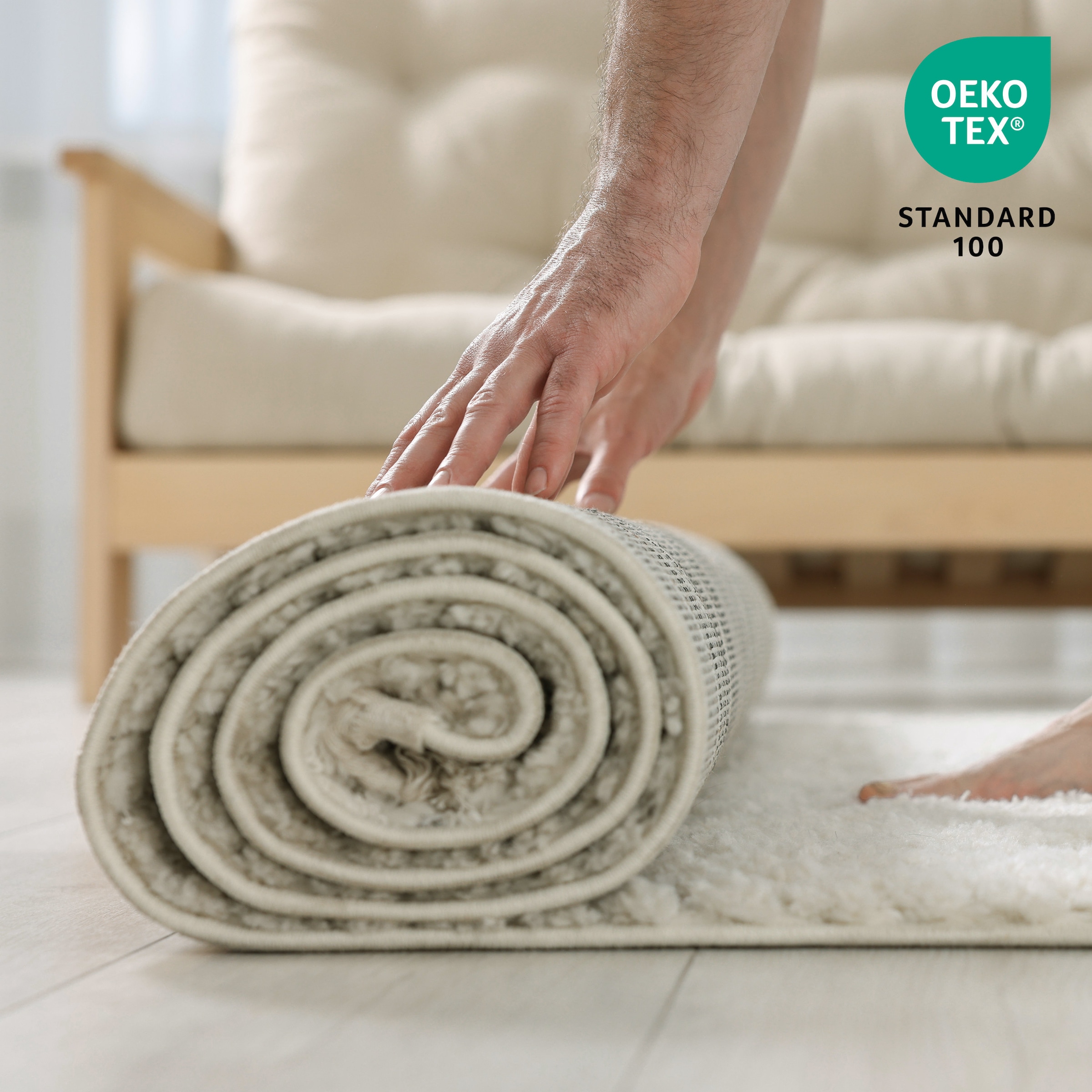 OTTO home Teppich »Lennor, In- und Outdoor geeignet, Balkon, Camping« rechteckig 8 mm Höhe Wetterfest & UV-beständig, meliert, Esszimmer, Wohnzimmer