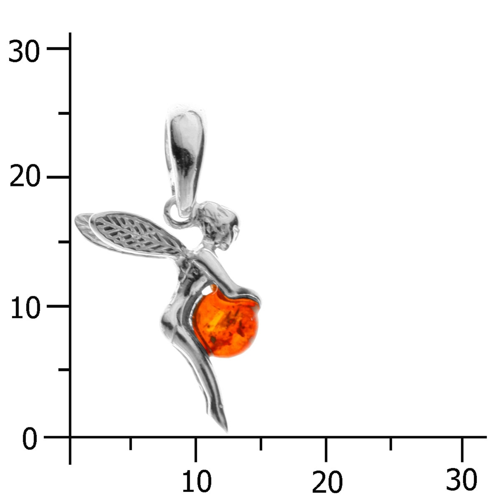 OSTSEE-SCHMUCK Kettenanhänger »- Elfe - Silber 925/000 - Bernstein«