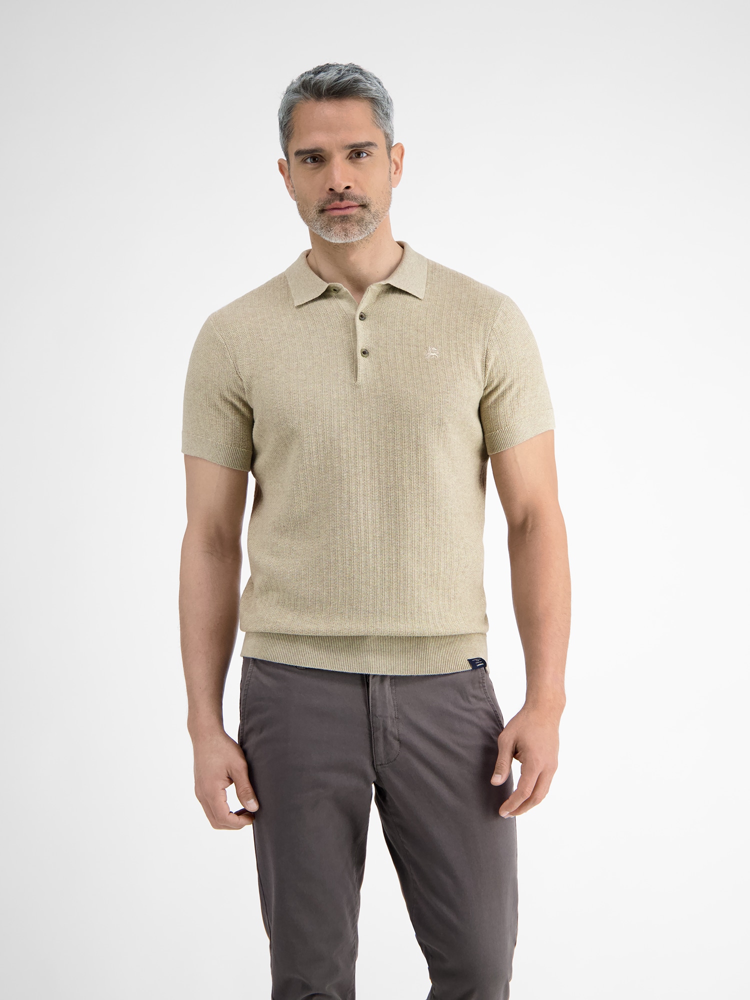 LERROS Poloshirt »LERROS Strick-Polo mit klassisch geknöpftem Kragen«